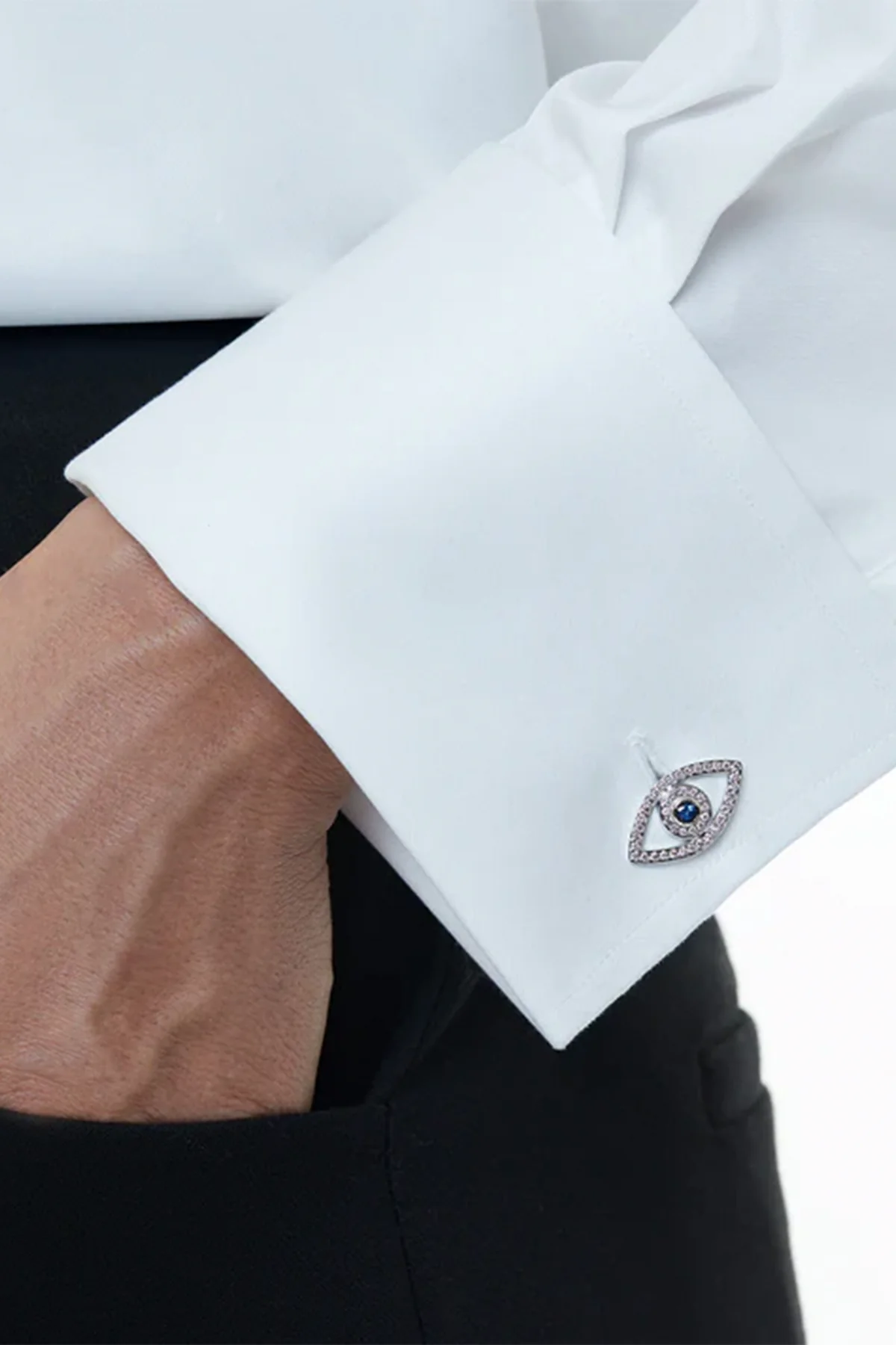 David Gotlib | 18kwg Lucky Eye Cufflinks - Image 6