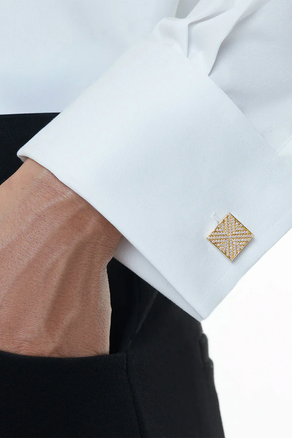 David Gotlib | 18kyg Mosaic Cufflinks - Image 6