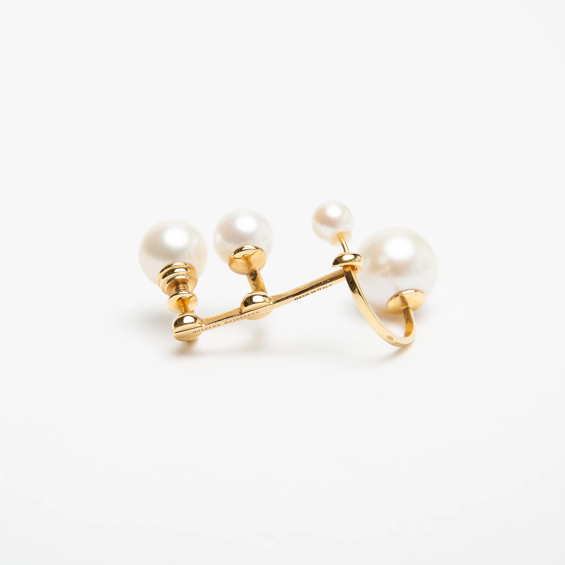 DELFINA DELETTREZ | MULTI PEARL EARCUFF - Image 3