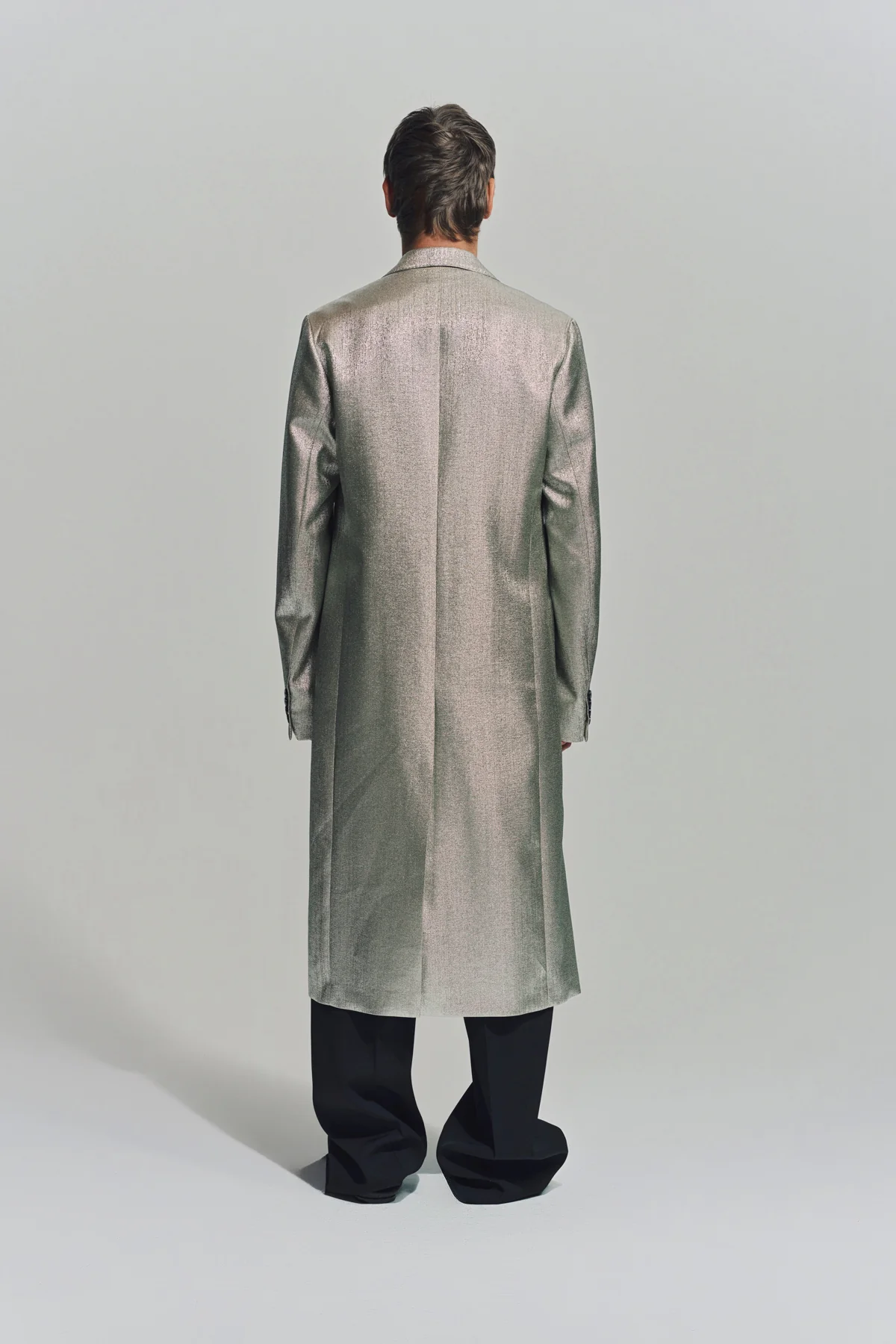 DRIES VAN NOTEN | DOUBLE BREASTED METALLIC COAT - Image 4