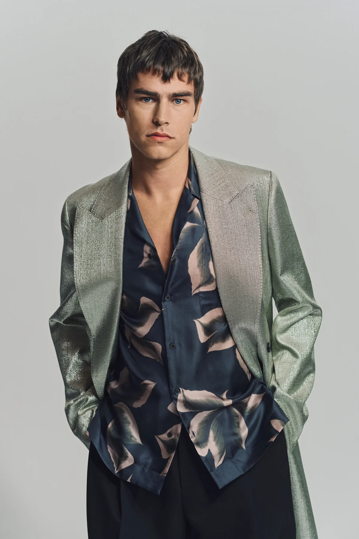 DRIES VAN NOTEN | DOUBLE BREASTED METALLIC COAT - Image 5