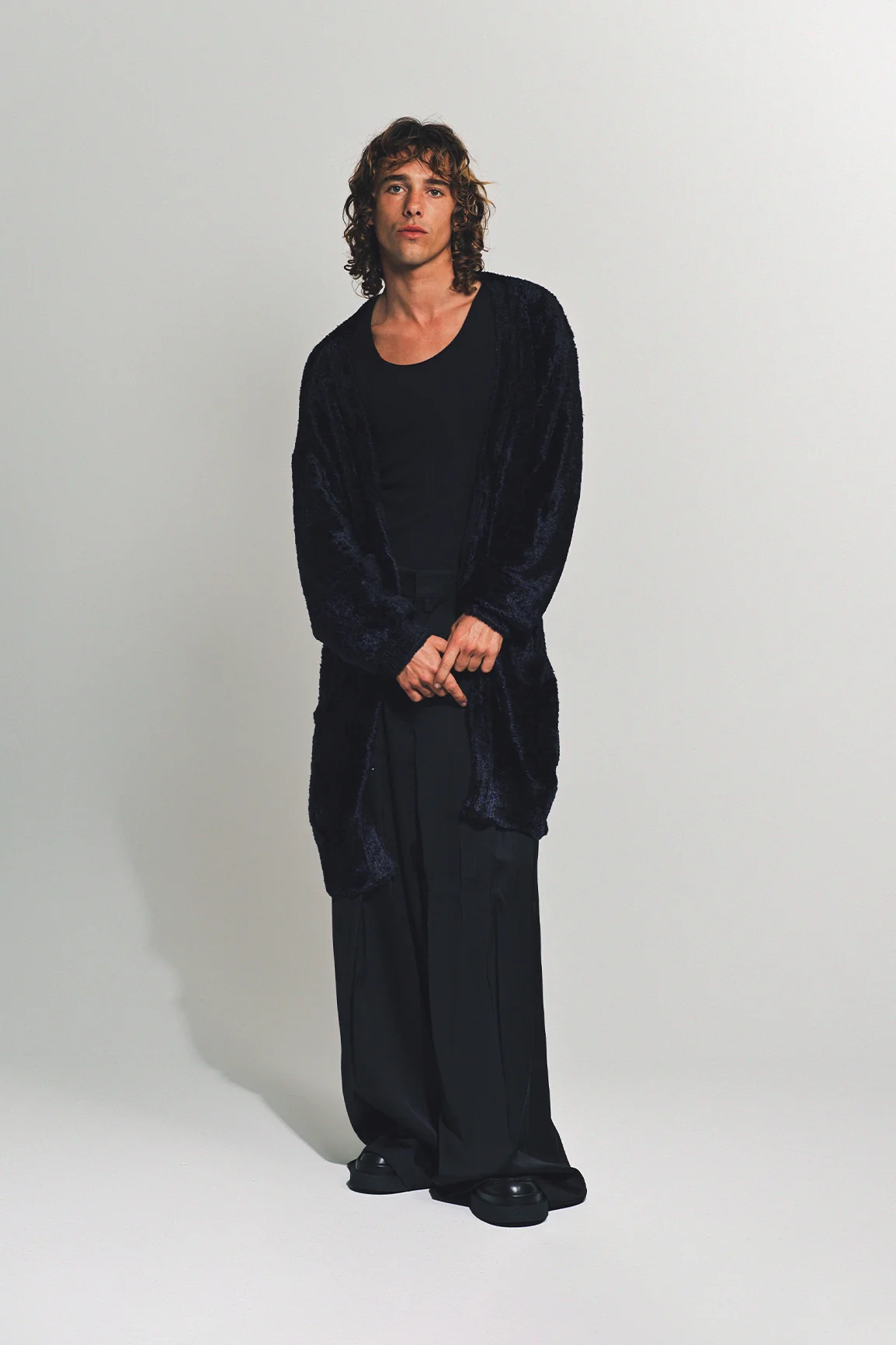 DRIES VAN NOTEN | VELVET VISCOSE CARDIGAN