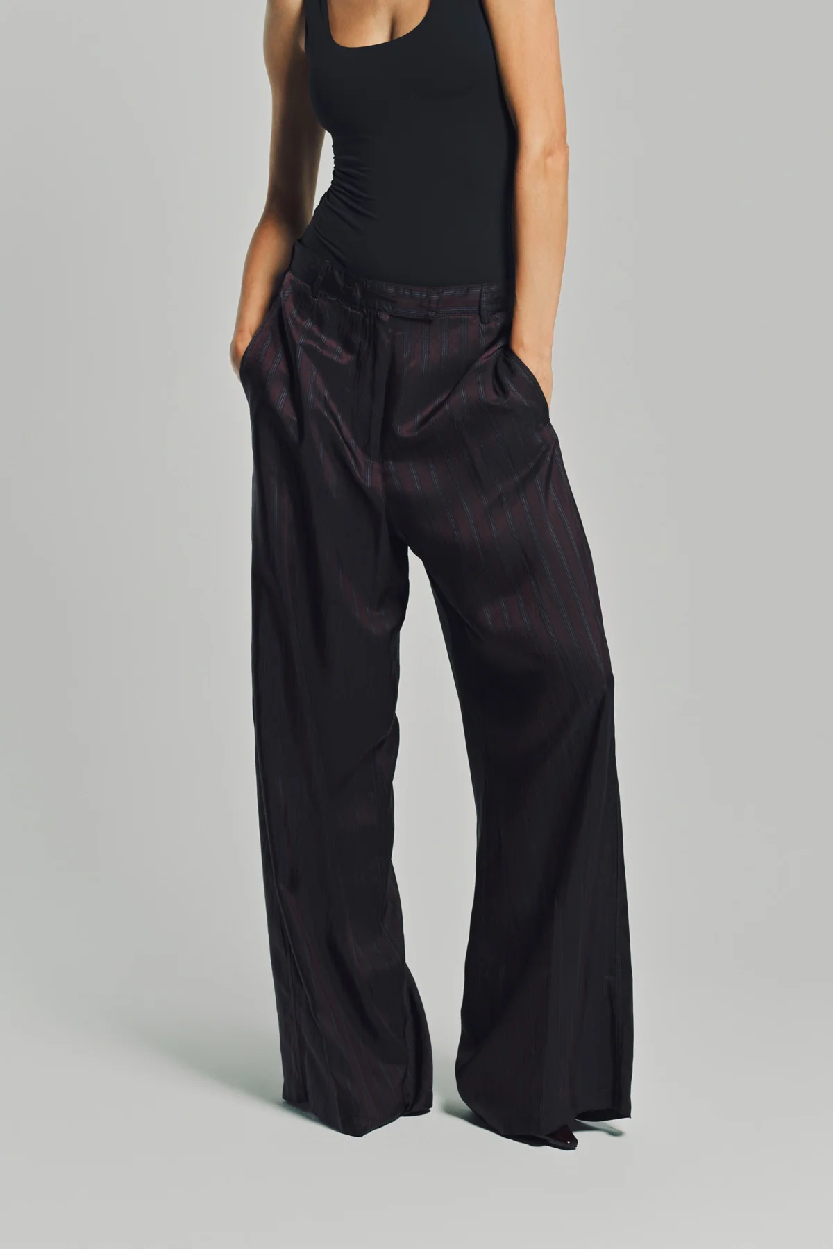 DRIES VAN NOTEN | WIDE LEG STRIPE PANTS - Image 2