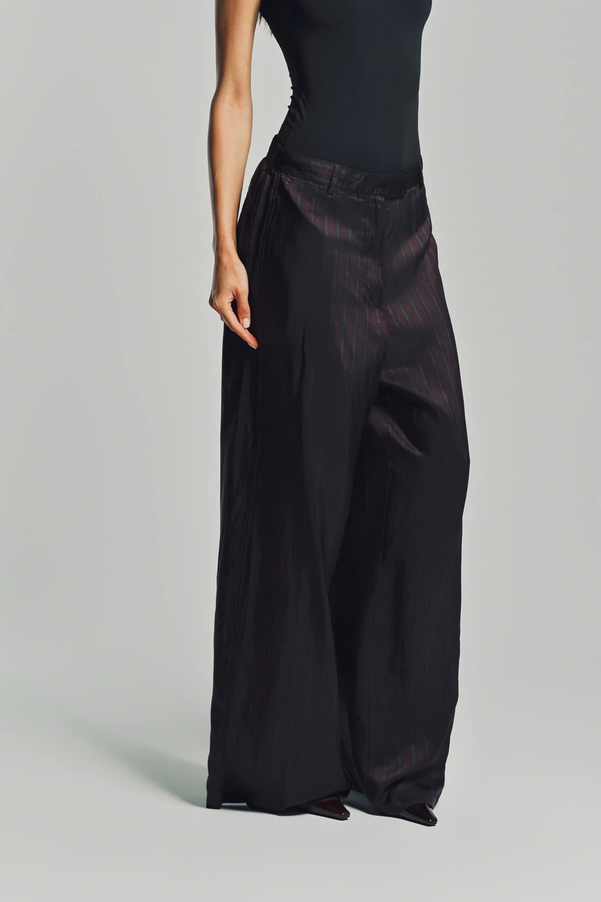 DRIES VAN NOTEN | WIDE LEG STRIPE PANTS - Image 4