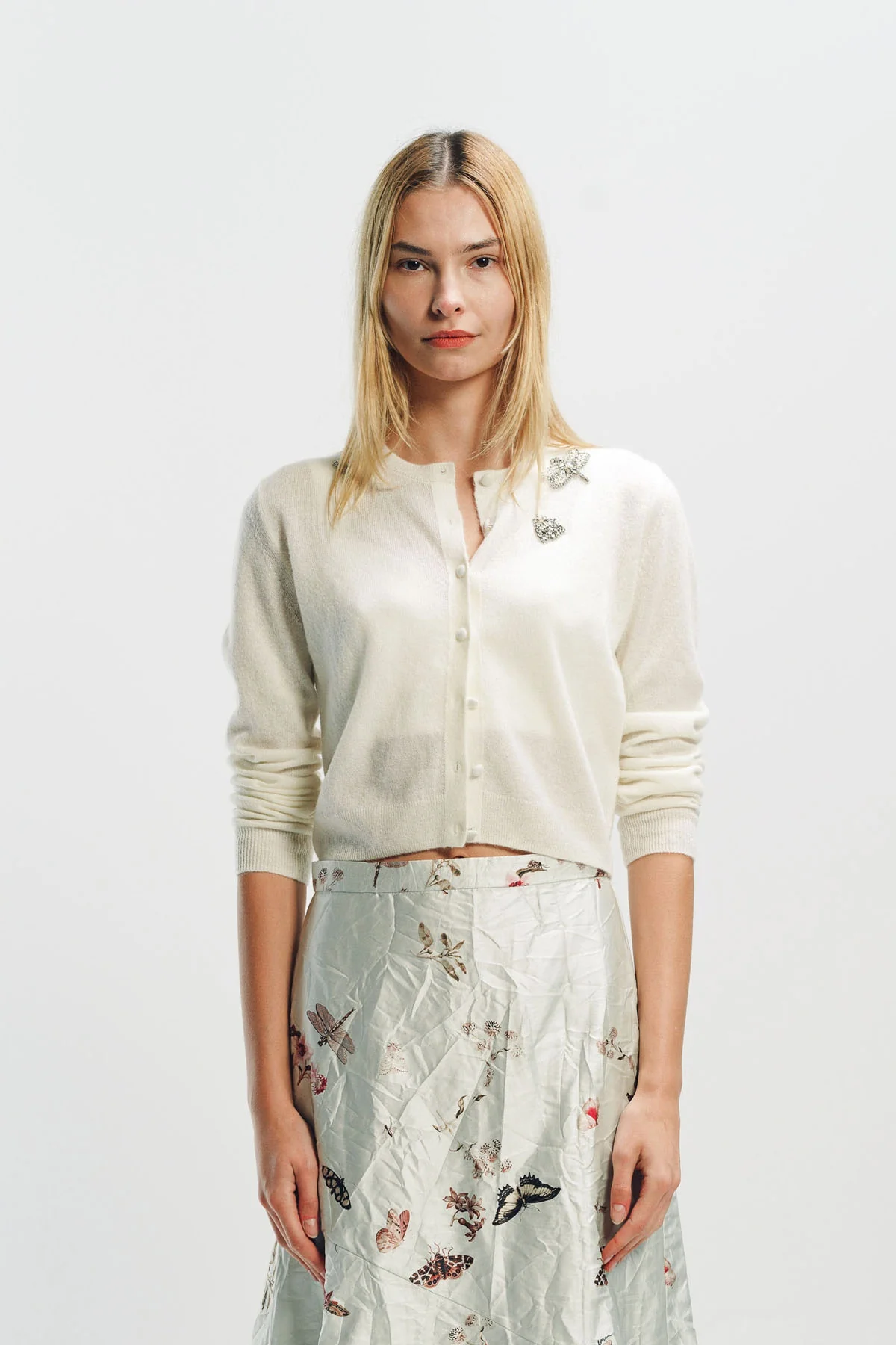 ERDEM | EMBELLISHED CREW NECK CARDIGAN - Image 2