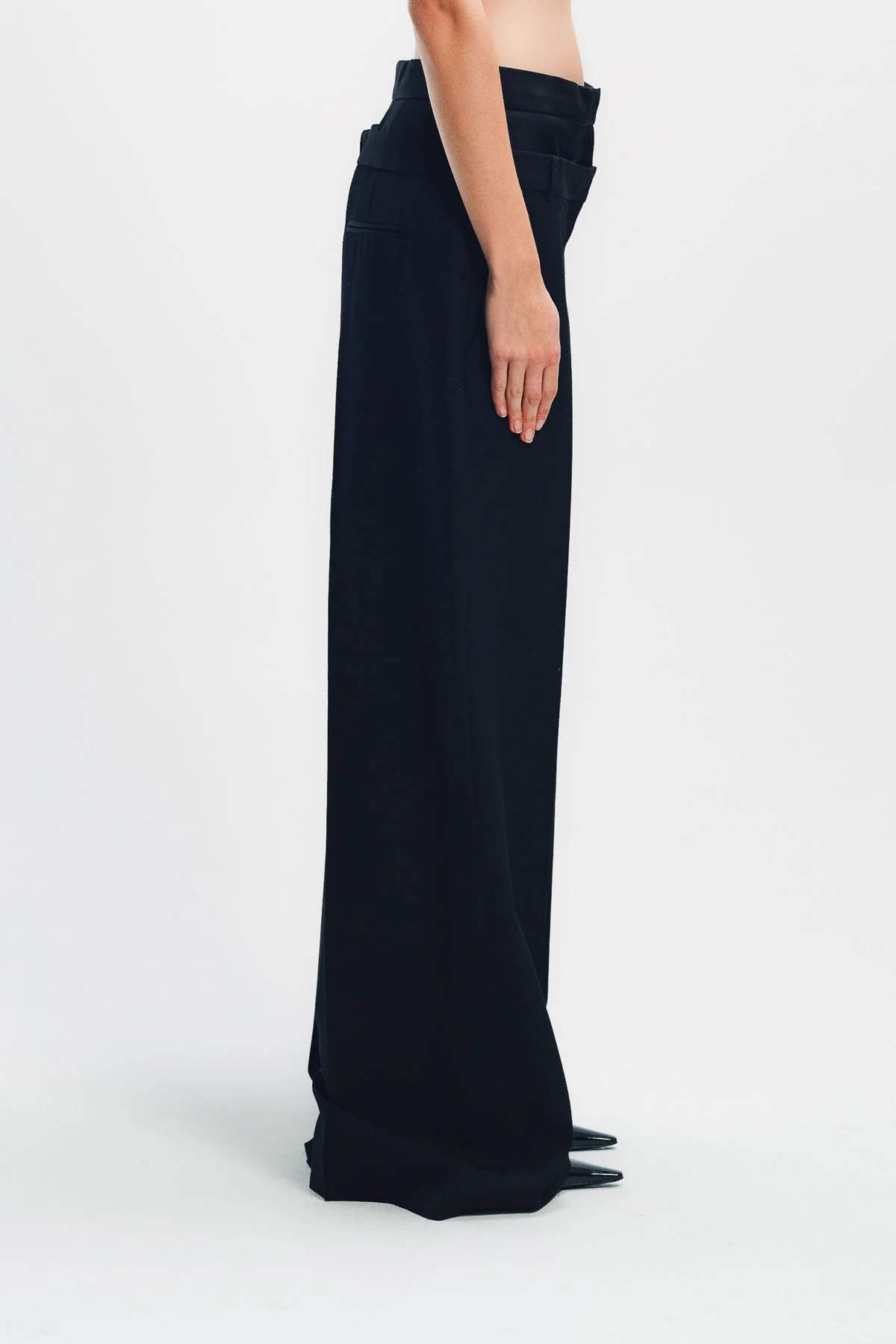 ERDEM | GRAIN DE POUDRE WIDE LEG TROUSERS - Image 5