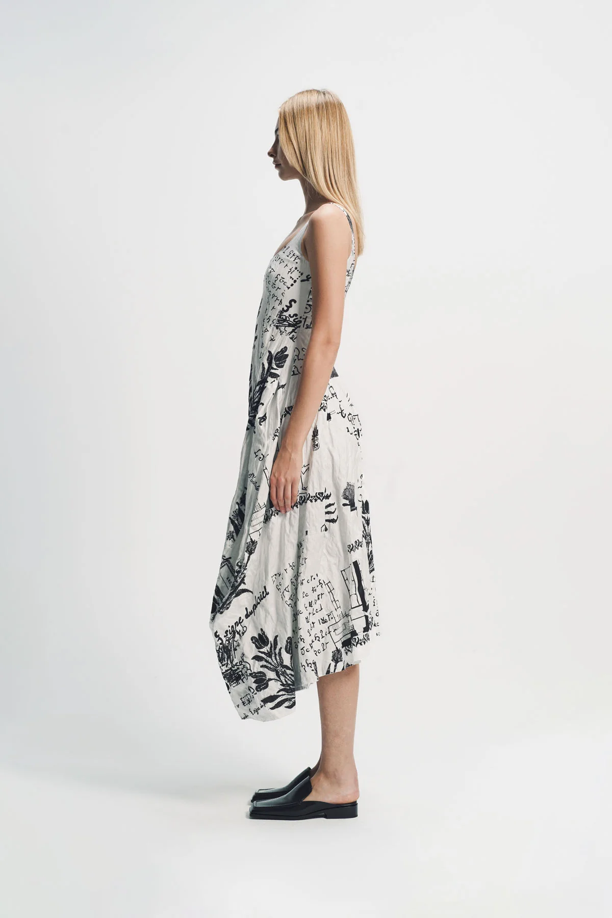 Erdem | Metallised Cotton Draped Midi Dress - Image 3