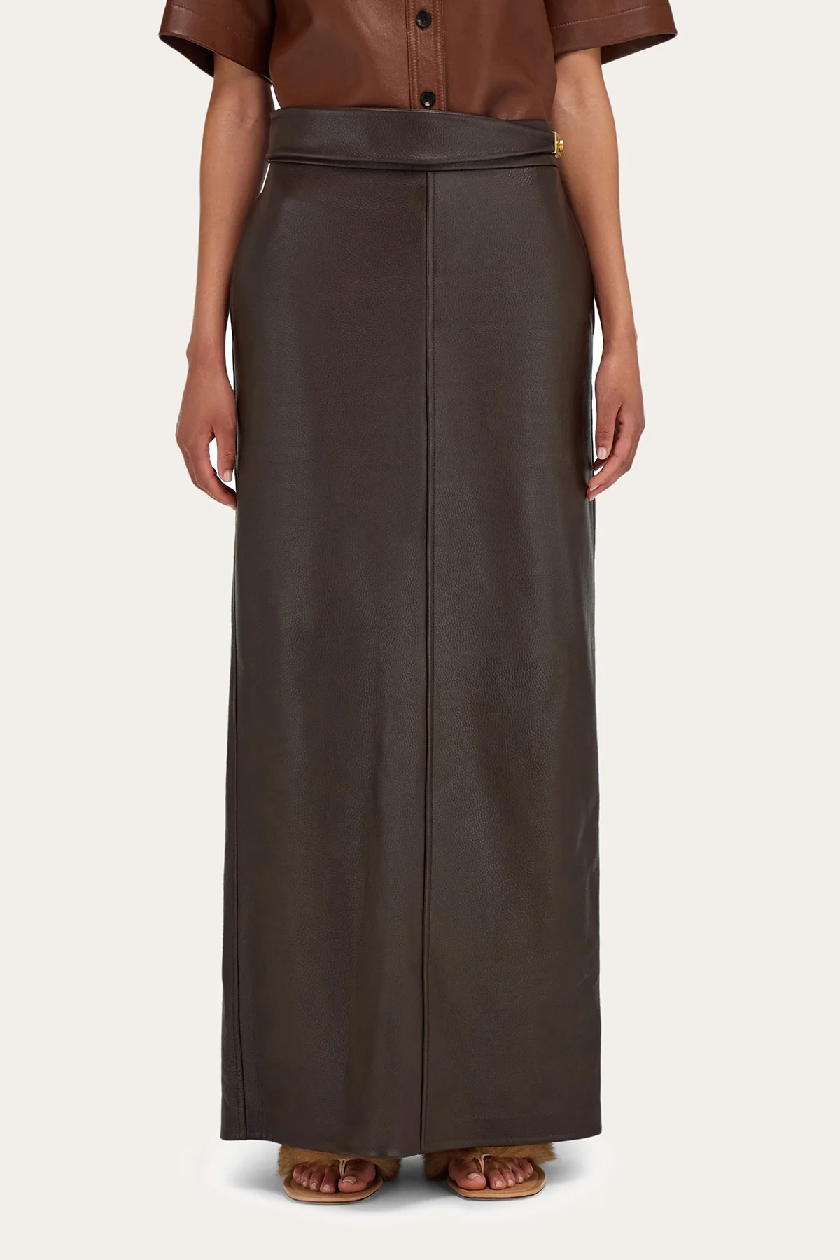FERRAGAMO | LONG NAPPA LEATHER SKIRT - Image 2