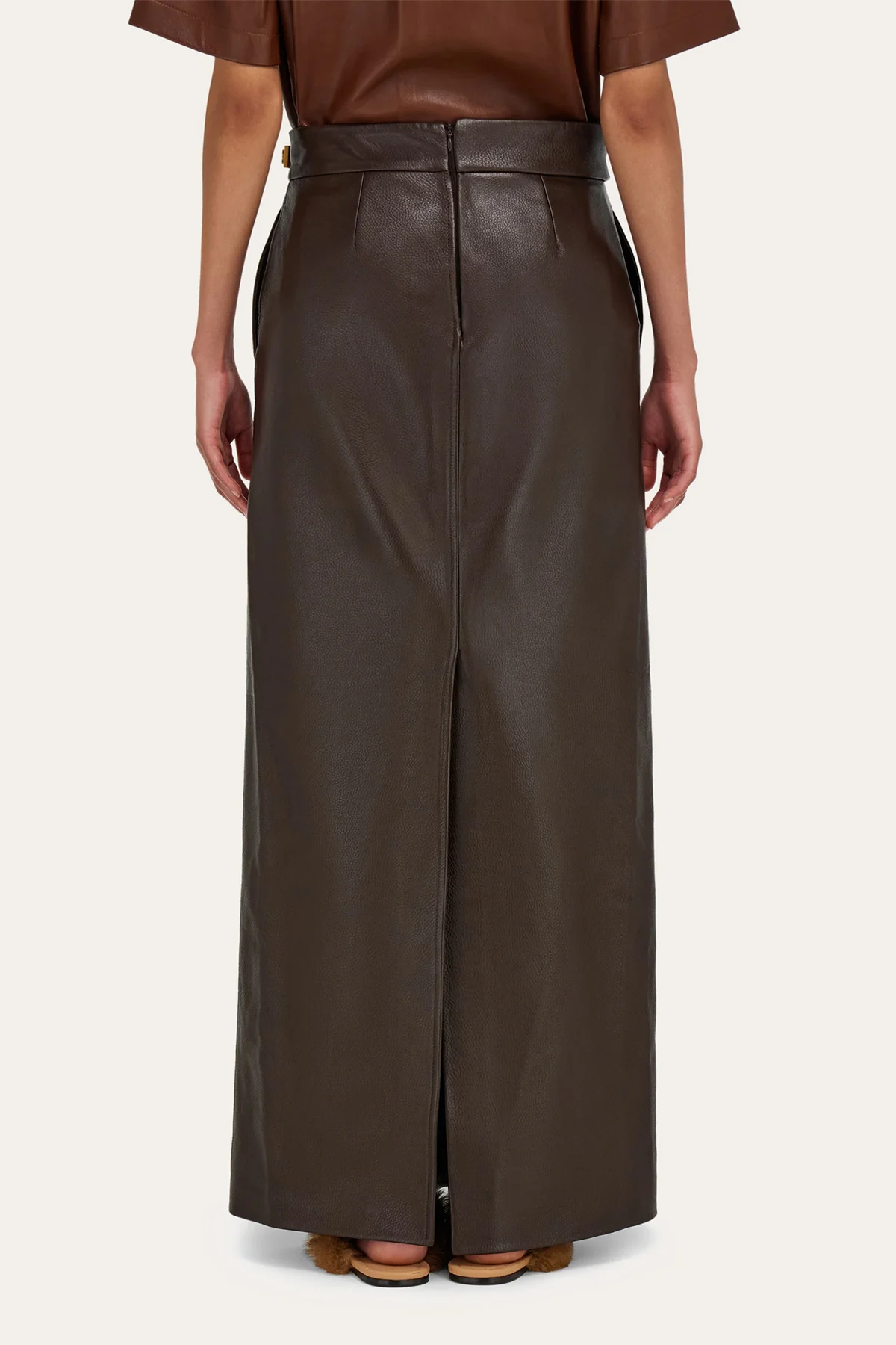 FERRAGAMO | LONG NAPPA LEATHER SKIRT - Image 4