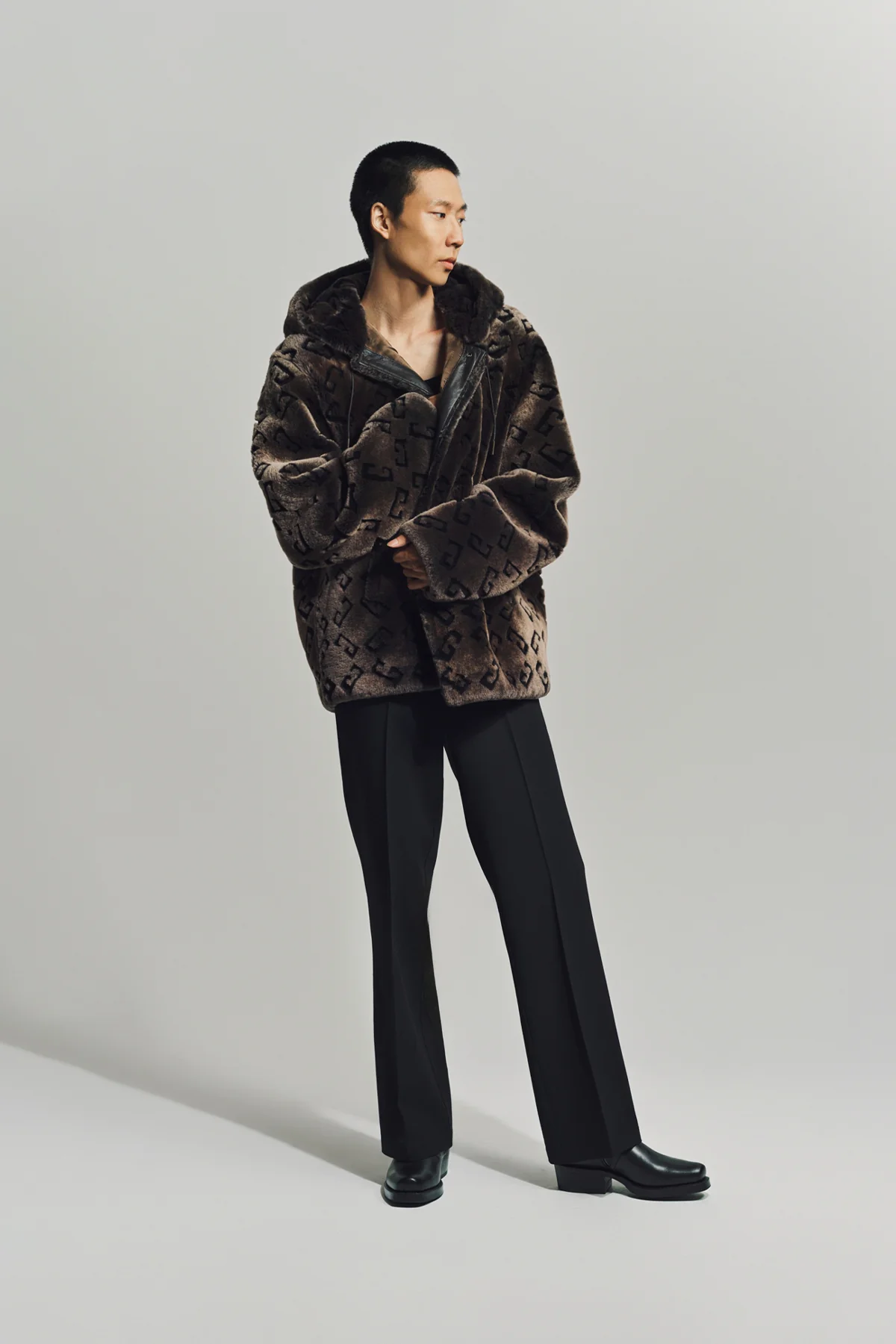 GIVENCHY | JACKET IN SHEARLING WITH MONOGRAM 72