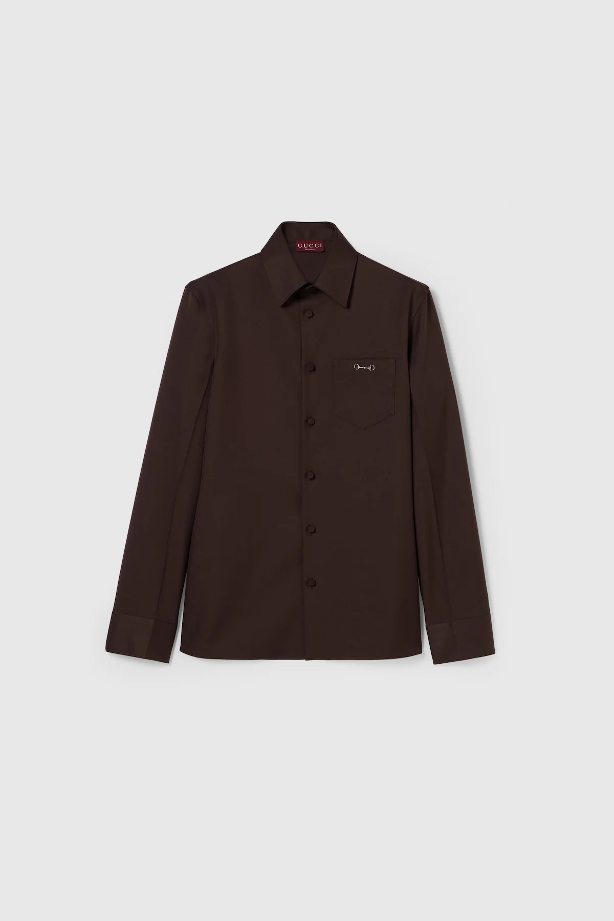 GUCCI | POLYESTER TWILL SHIRT WITH HORSEBIT