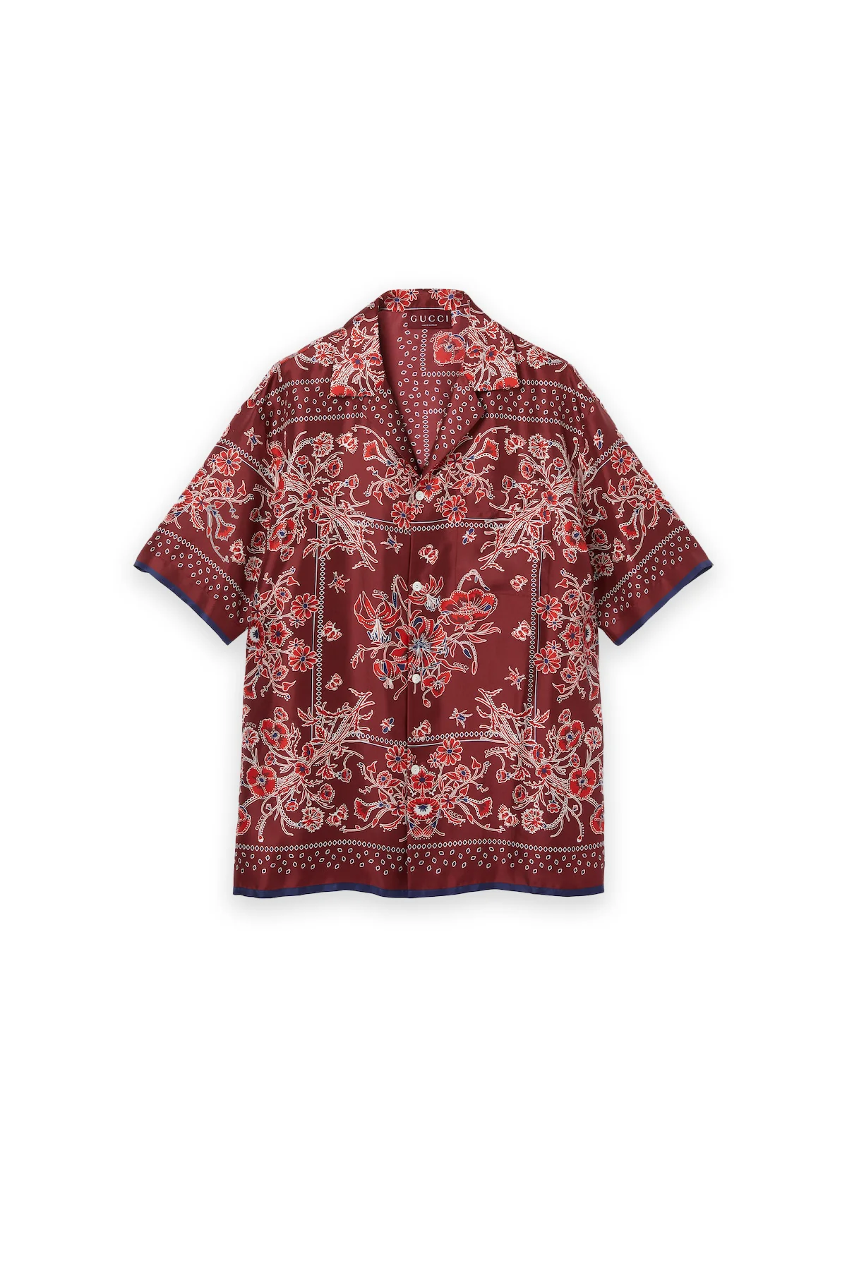 GUCCI | PRINTED SILK TWILL BOWLING SHIRT