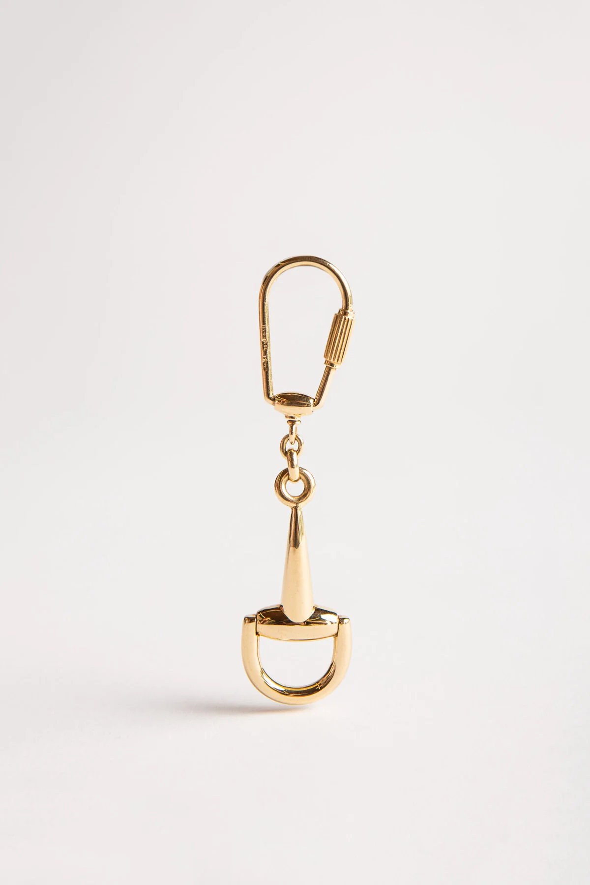 GUCCI | VINTAGE 18K STIRRUP KEYCHAIN