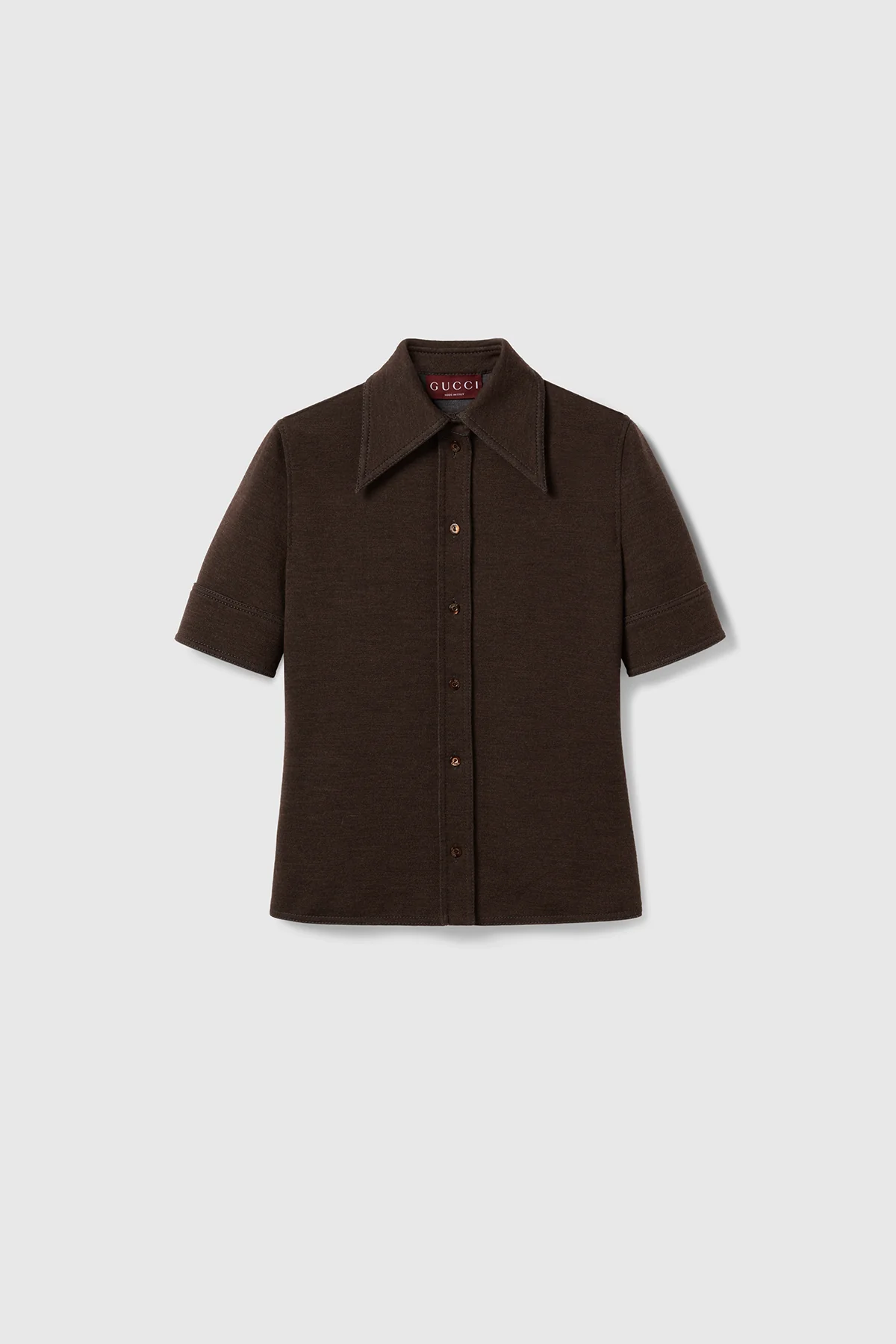 GUCCI | WOOL COTTON JERSEY SHIRT