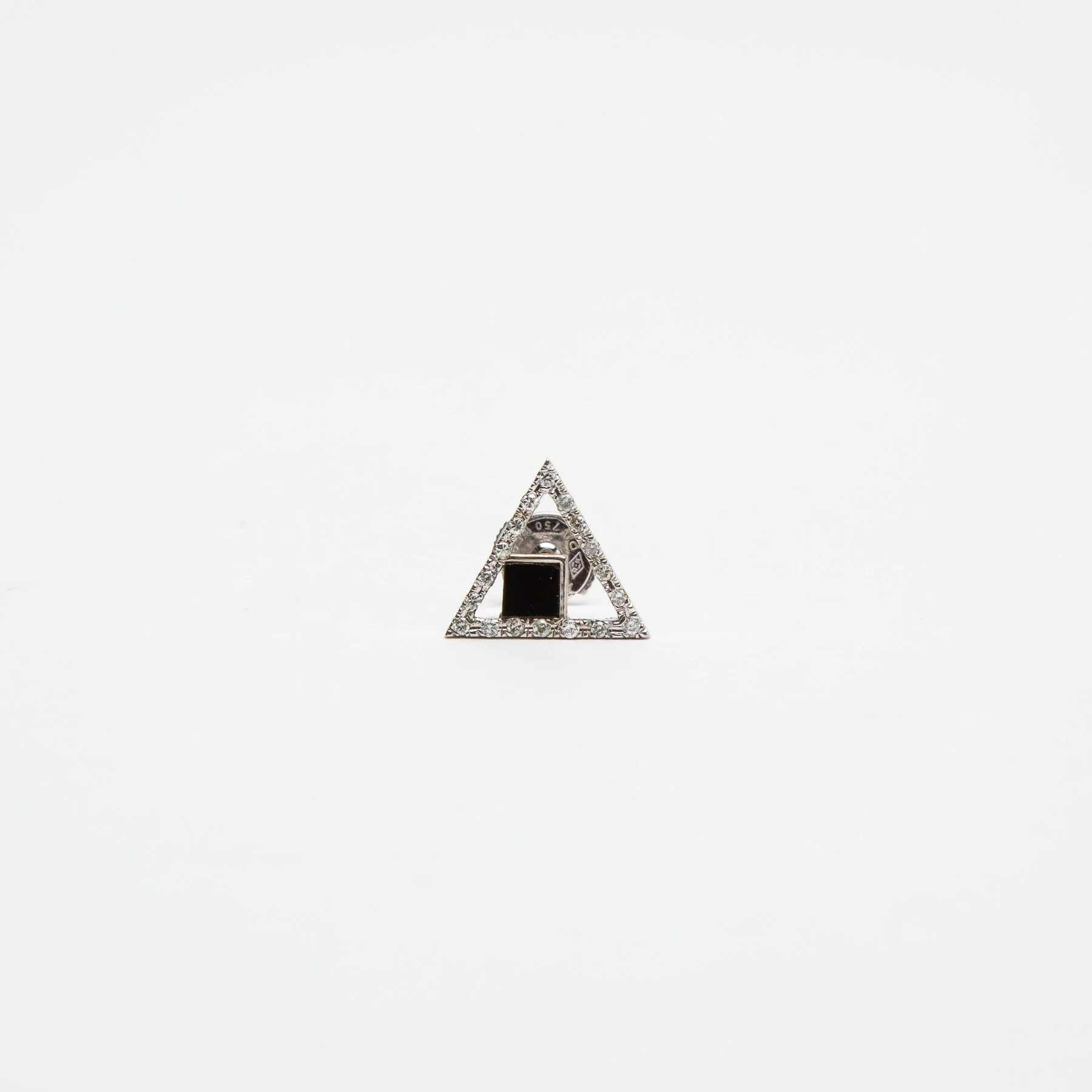 HADAR NORNBERG | TRIANGLE DIAMOND ONYX EARRINGS