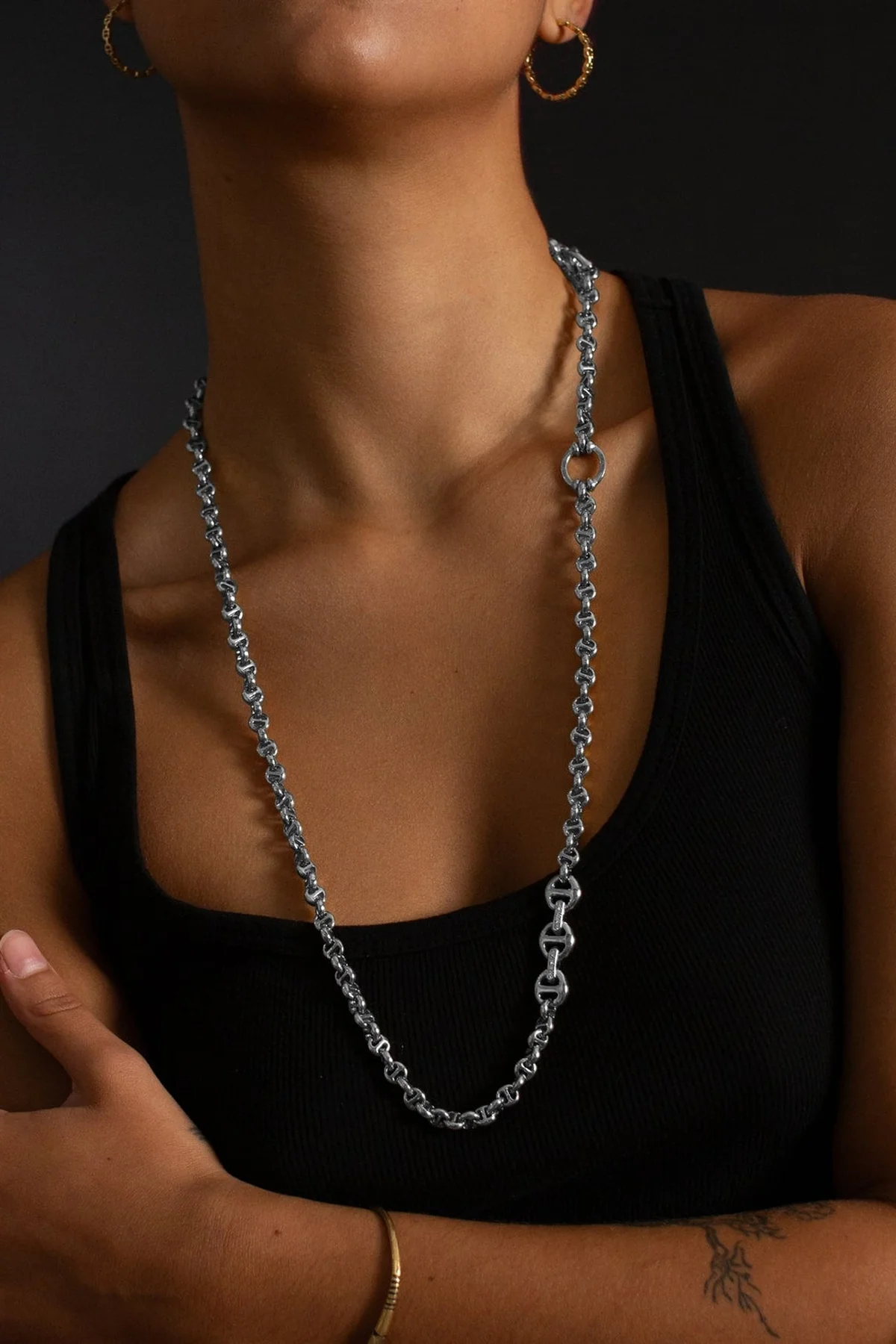 Hoorsenbuhs | 5mm Link Necklace With Diamond Pendant - Image 2