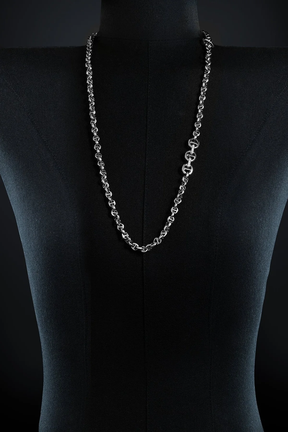 Hoorsenbuhs | 5mm Link Necklace With Diamond Pendant - Image 3