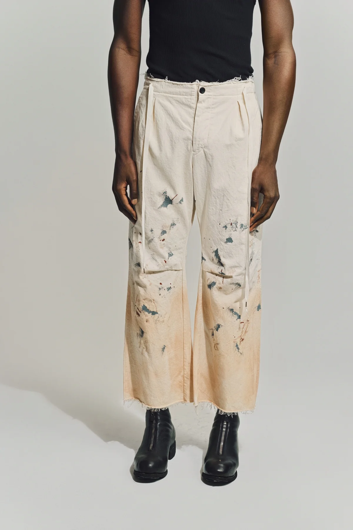 INDIVIDUAL SENTIMENTS | HAND PAINTED WIDE STRAIGHT PANTS - Image 2