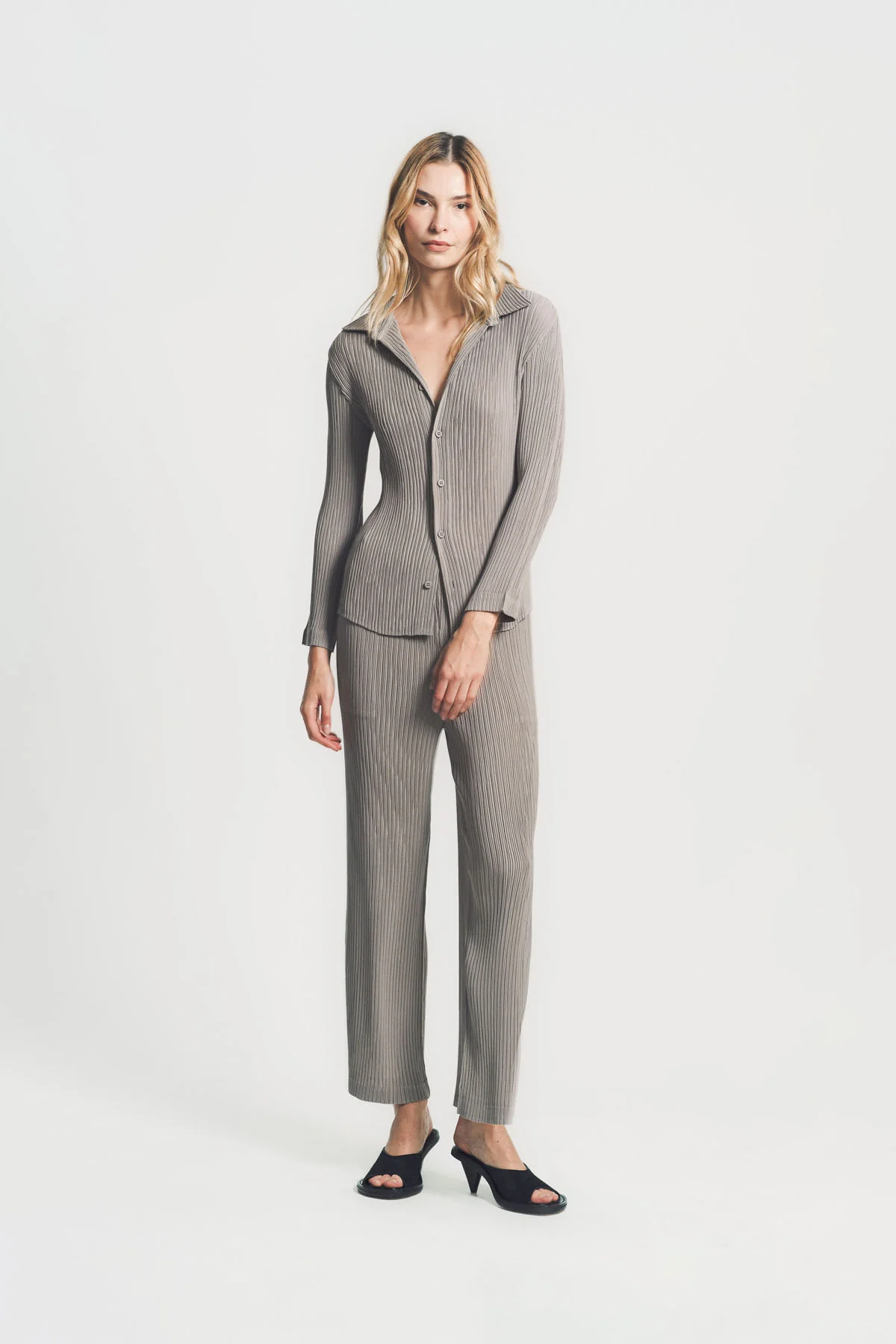 ISSEY MIYAKE | HATCHING PLEATS SHIRT