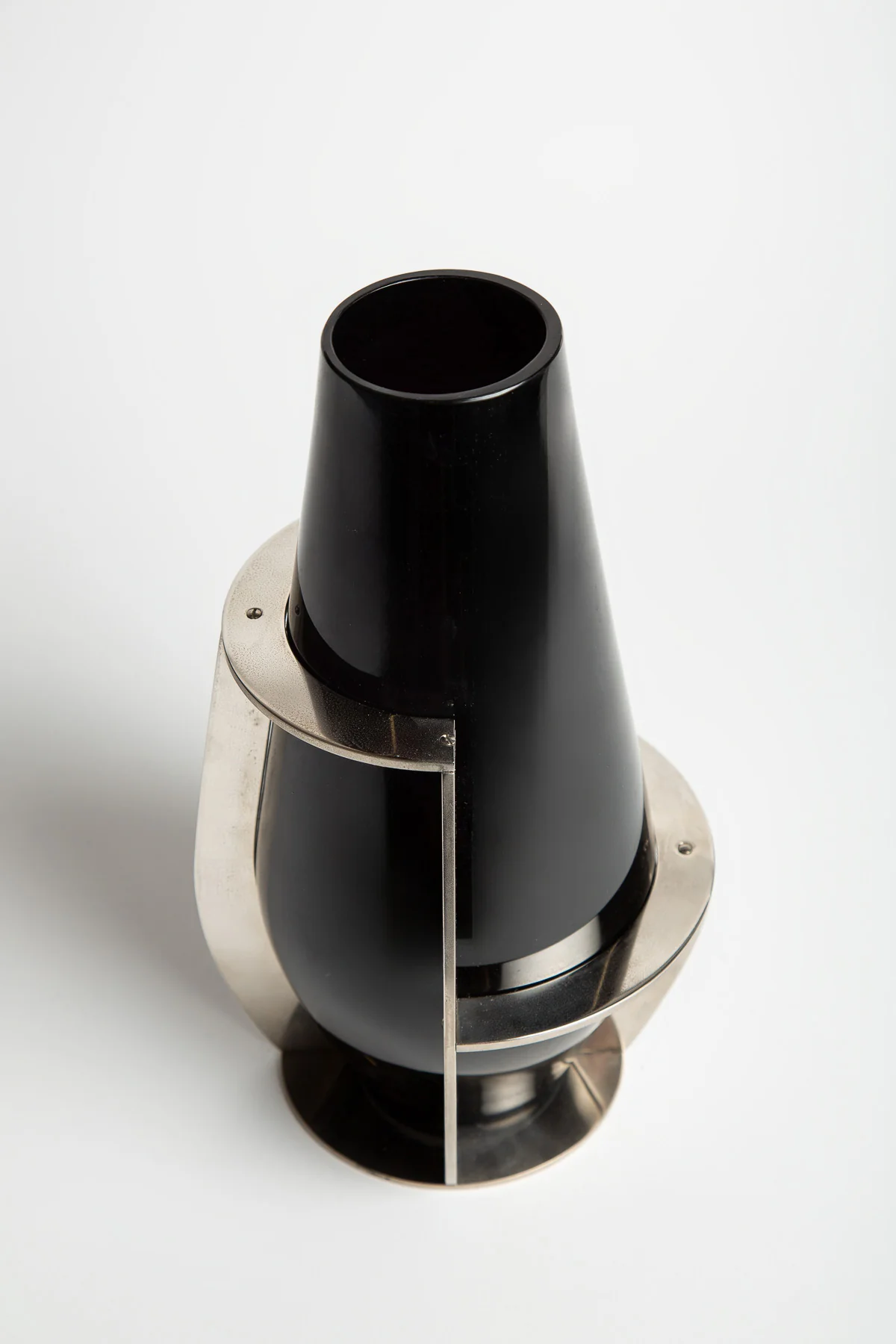 JEAN BORIS-LACROIX | 1930's BLACK OPALINE VASE - Image 3