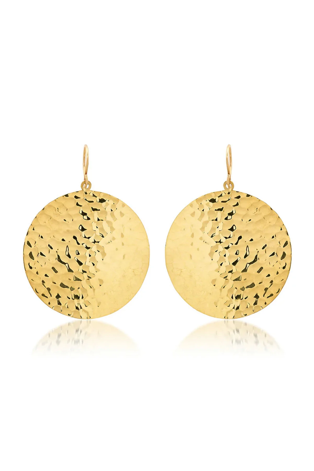 JENNIFER MEYER | LARGE HAMMERED DISC EARRINGS
