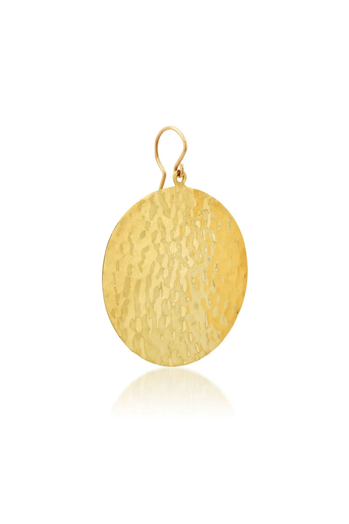 JENNIFER MEYER | LARGE HAMMERED DISC EARRINGS - Image 2