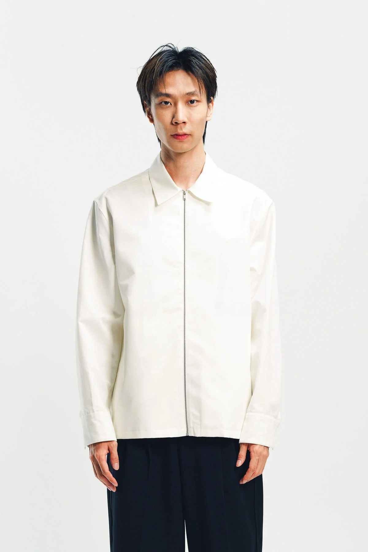 JIL SANDER | COTTON POPLIN ZIP-UP SHIRT - Image 2