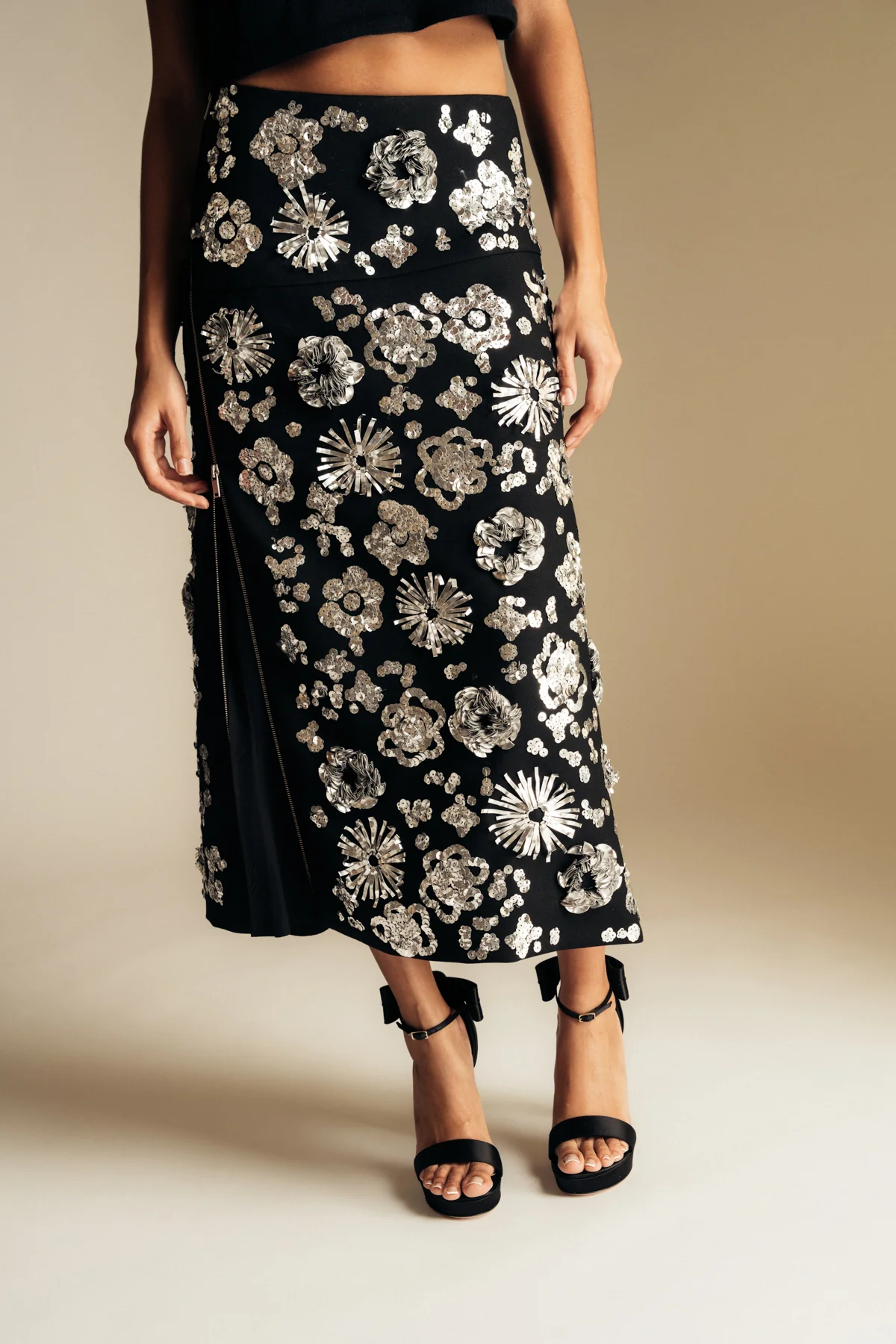 JIL SANDER | EMBROIDERED ASYMMETRICAL SKIRT - Image 2