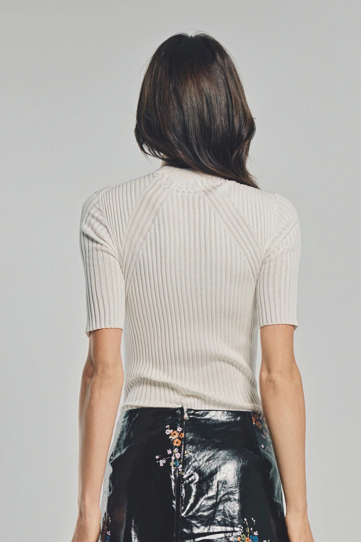 JIL SANDER | RIBBED SHORT SLEEVE TEE - Image 4
