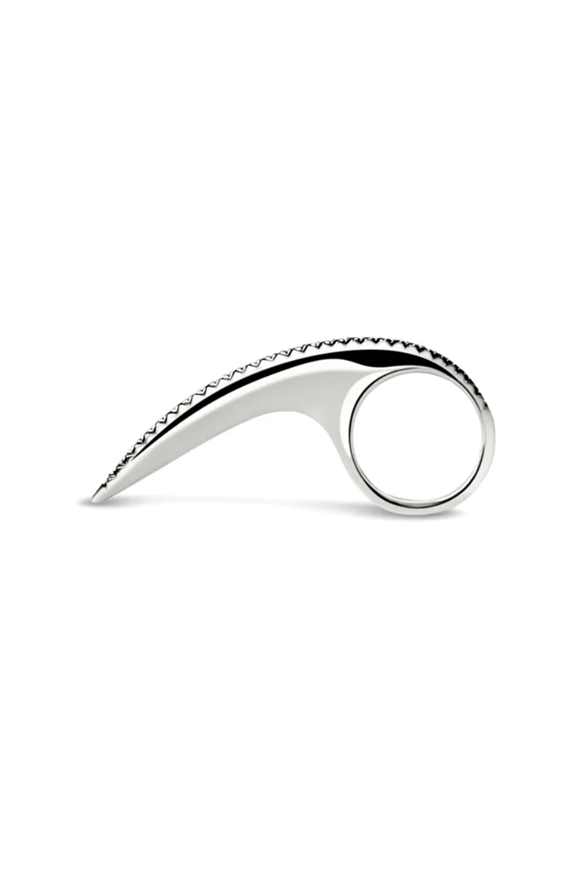 JOVANA DJURIC | LARGE SILVER DIAMOND SLICE RING
