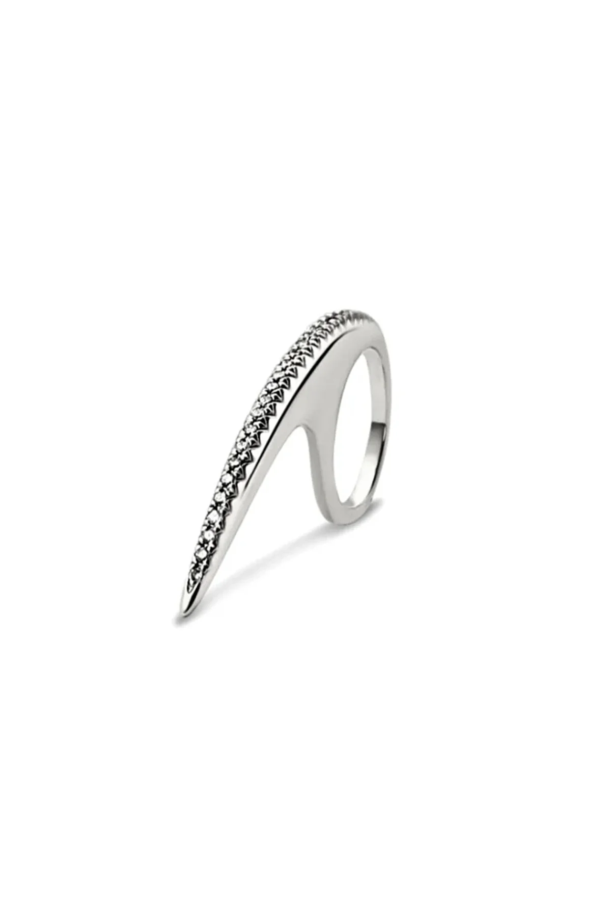 JOVANA DJURIC | LARGE SILVER DIAMOND SLICE RING - Image 2