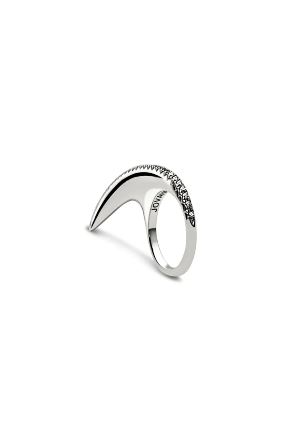 JOVANA DJURIC | LARGE SILVER DIAMOND SLICE RING - Image 4
