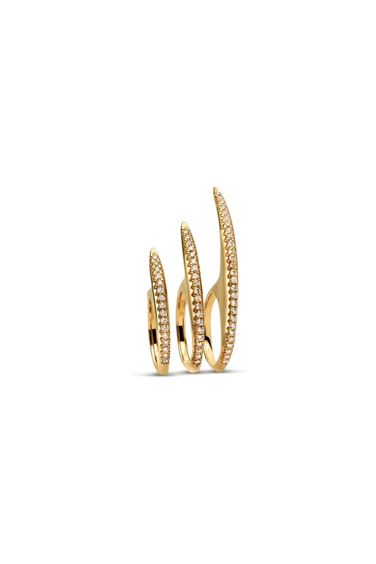 JOVANA DJURIC | MEDIUM YELLOW GOLD DIAMOND SLICE RING - Image 6