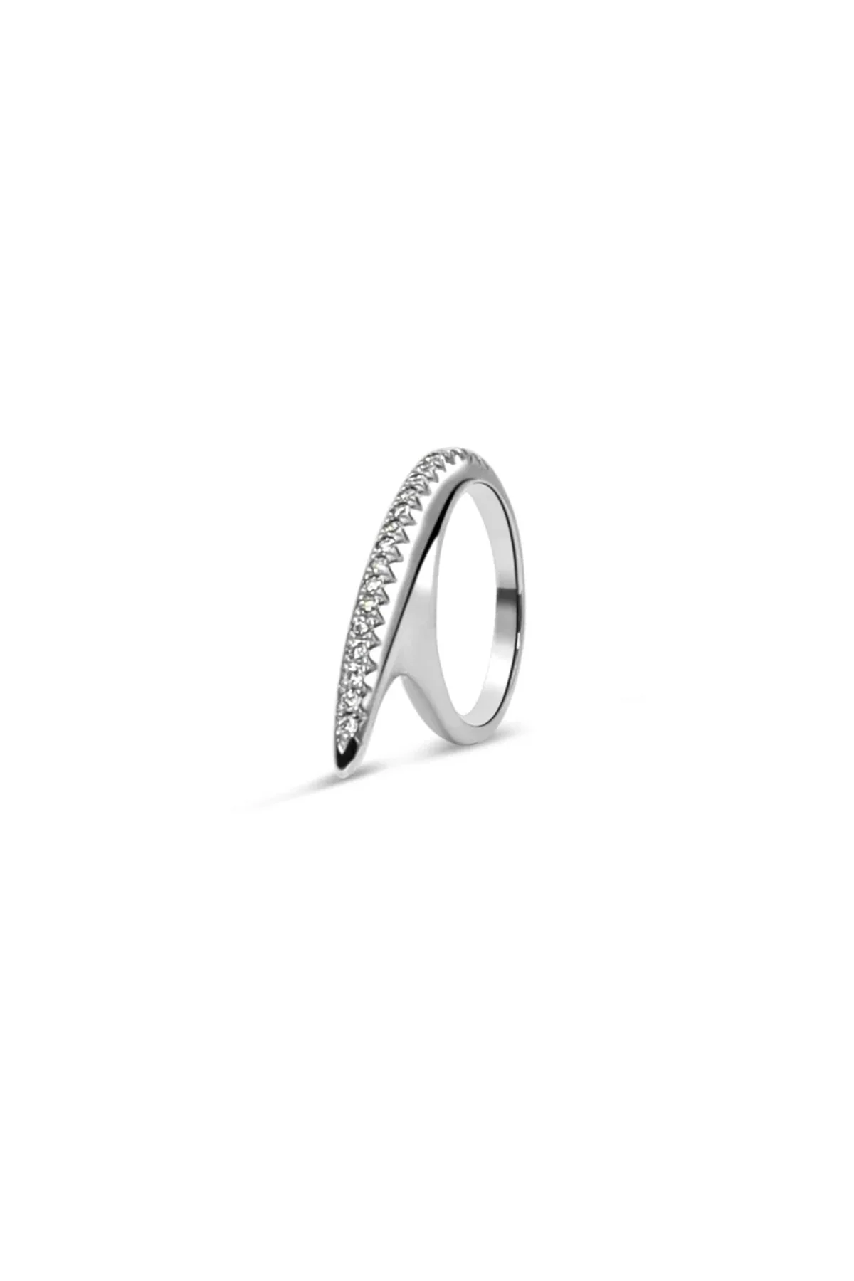 JOVANA DJURIC | SMALL SILVER DIAMOND SLICE RING - Image 2
