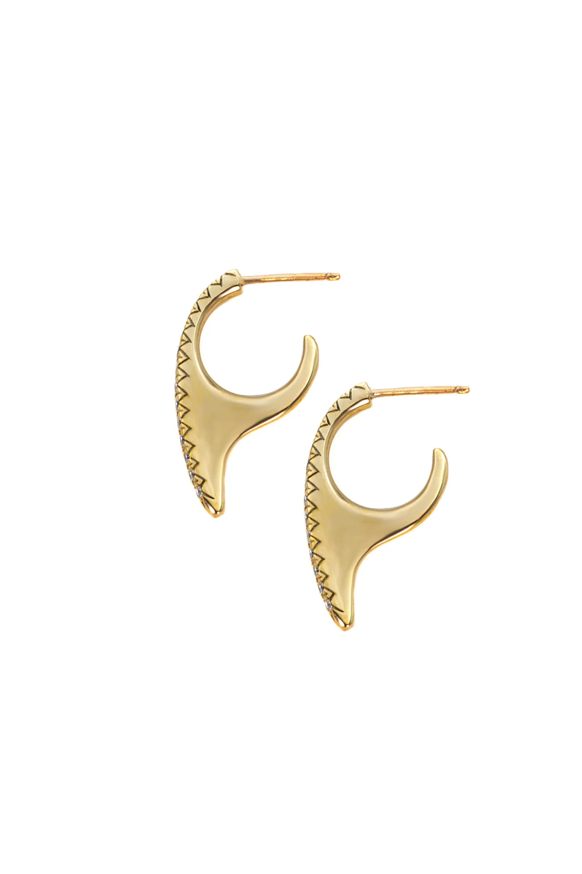JOVANA DJURIC | SMALL SLICE DIAMOND HOOPS - Image 2