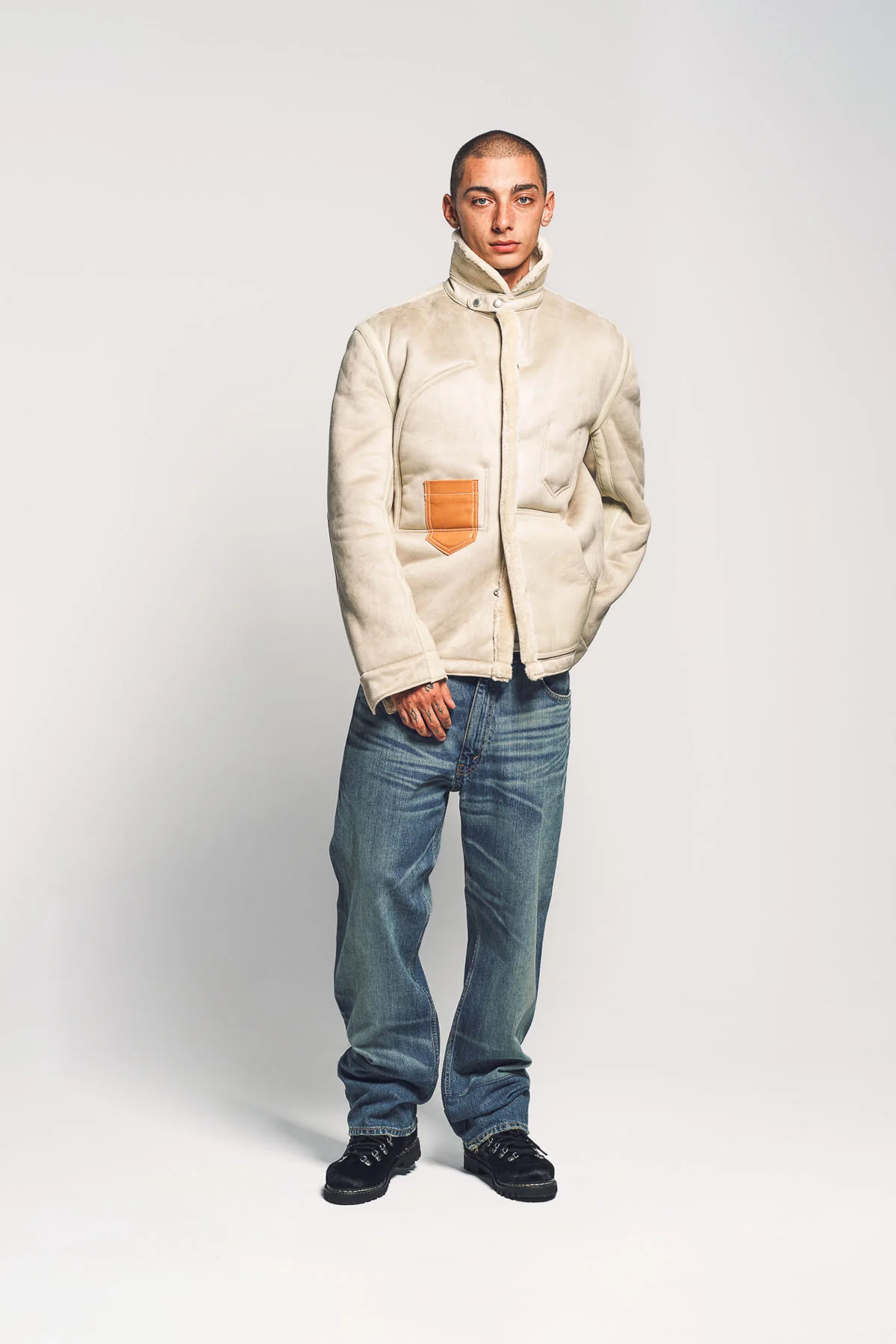 JUNYA WATANABE | BOA MOUTON LEATHER JACKET