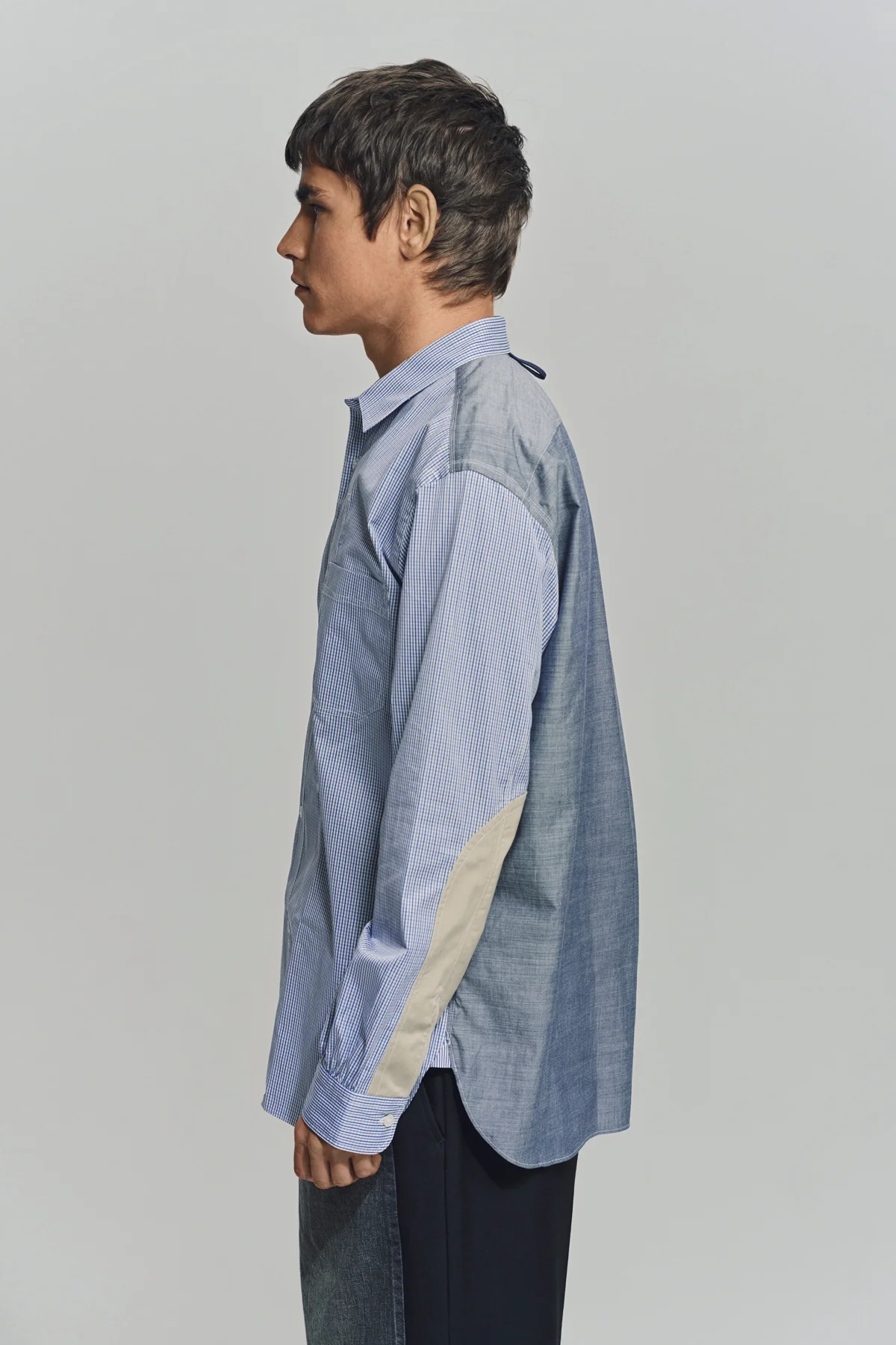 JUNYA WATANABE | CHECK CHAMBRAY LONG SLEEVE SHIRT - Image 3