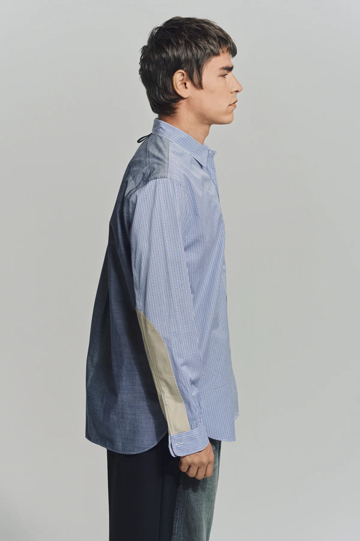 JUNYA WATANABE | CHECK CHAMBRAY LONG SLEEVE SHIRT - Image 5