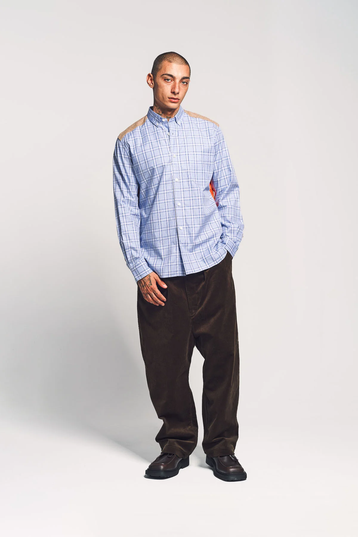 JUNYA WATANABE | CHECK QUILT LONG SLEEVE SHIRT