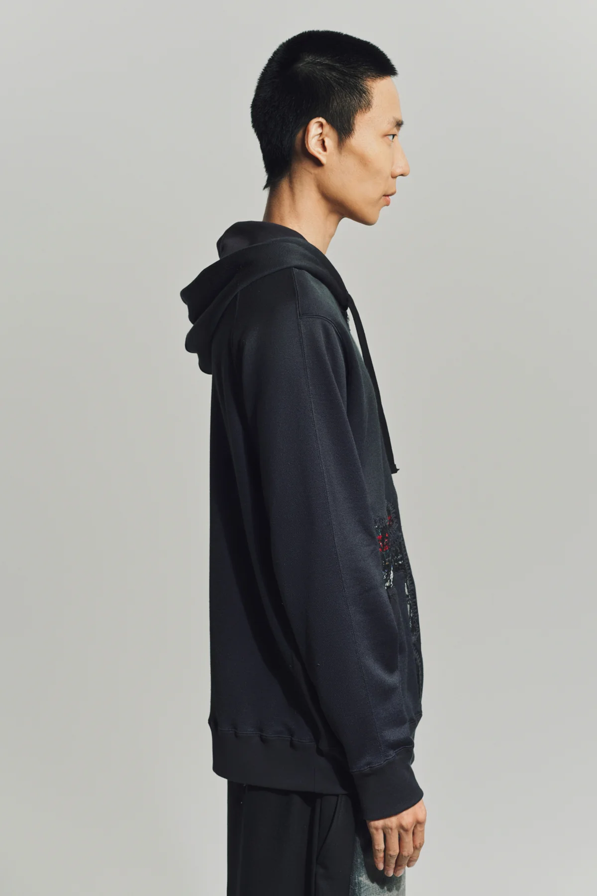 JUNYA WATANABE | FRENCH TERRY PATCHWORK HOODIE - Image 3