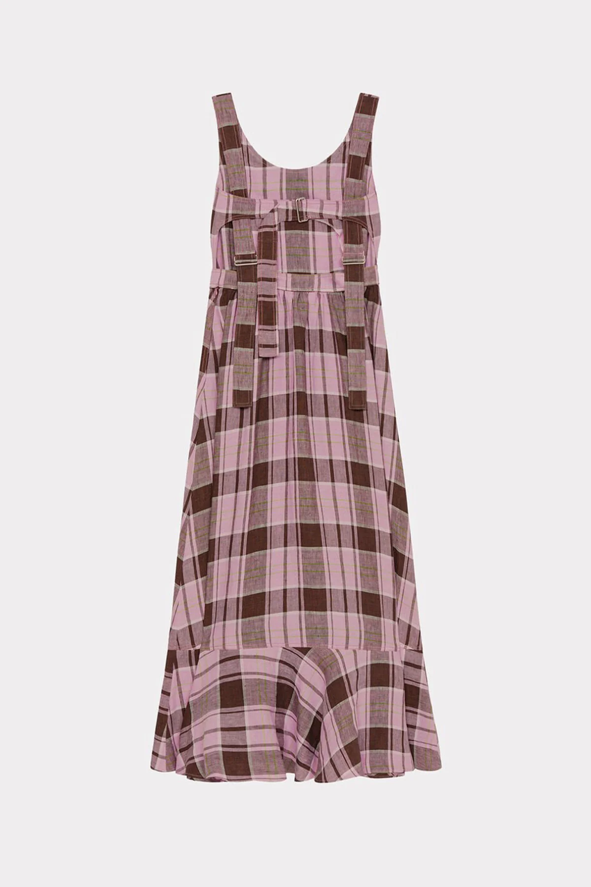 KENZO | LONG CHECK LINEN DRESS - Image 2
