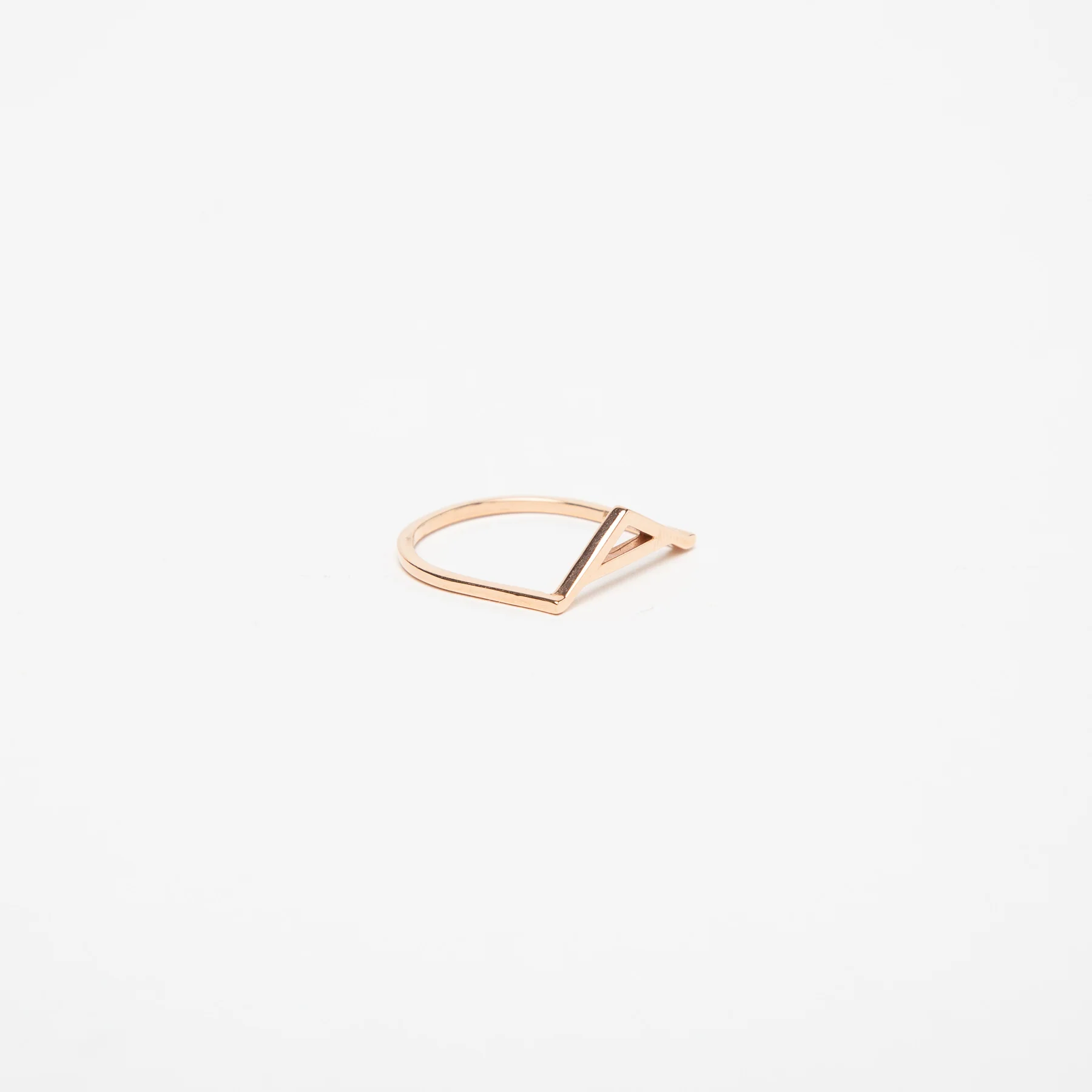KWIT | 14K ROSE GOLD LETTER A RING - Image 2