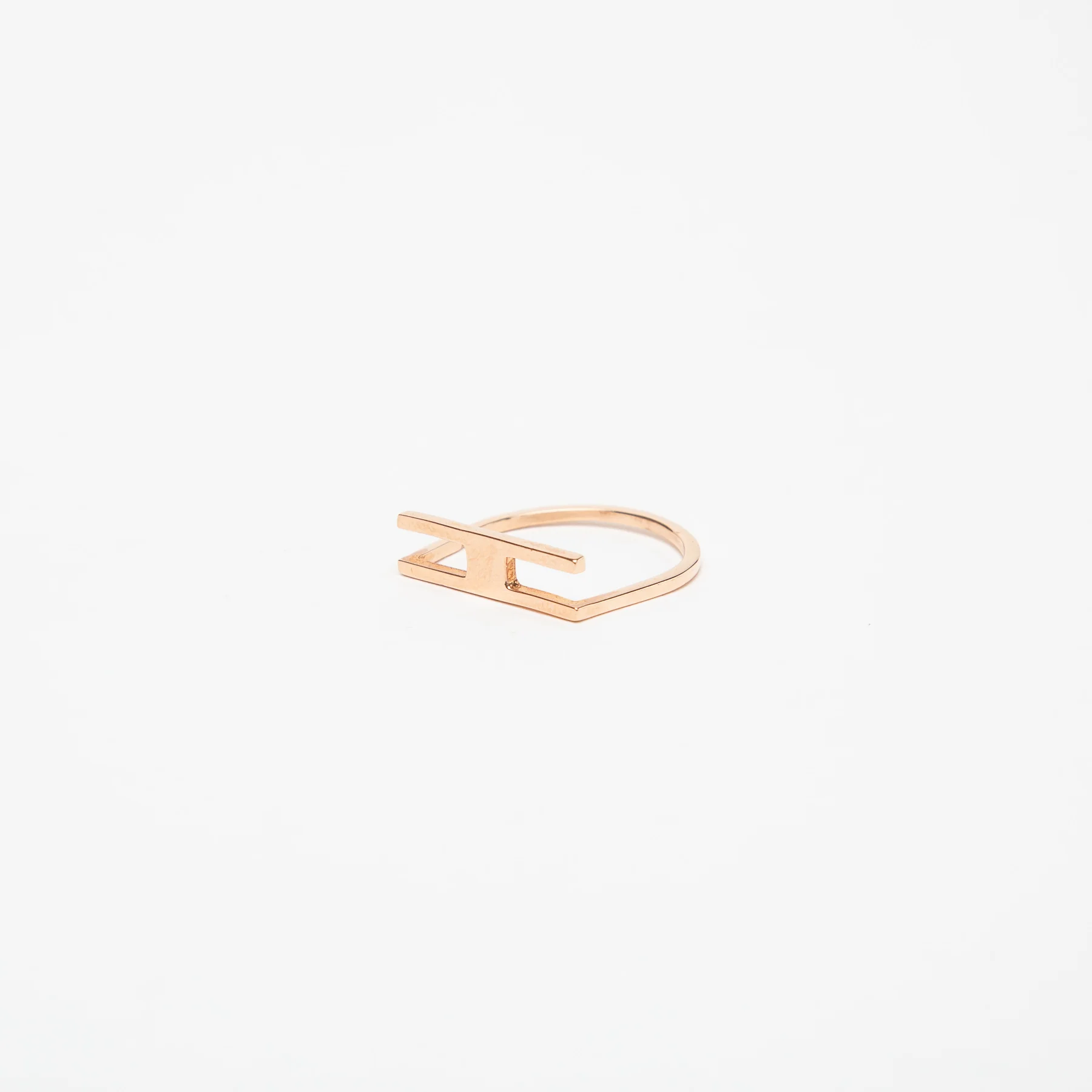 KWIT | 14K ROSE GOLD LETTER H RING - Image 2