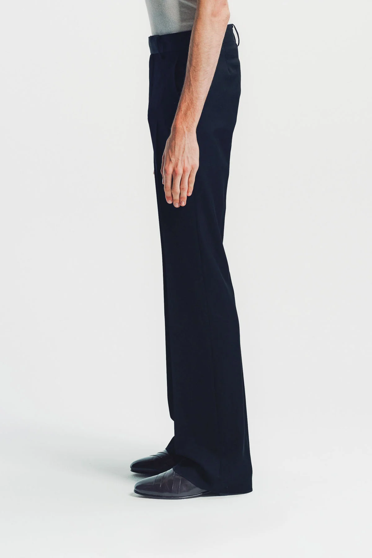 KYOSUKE KUNIMOTO | NOIR FLAT FRONT PANTS - Image 3
