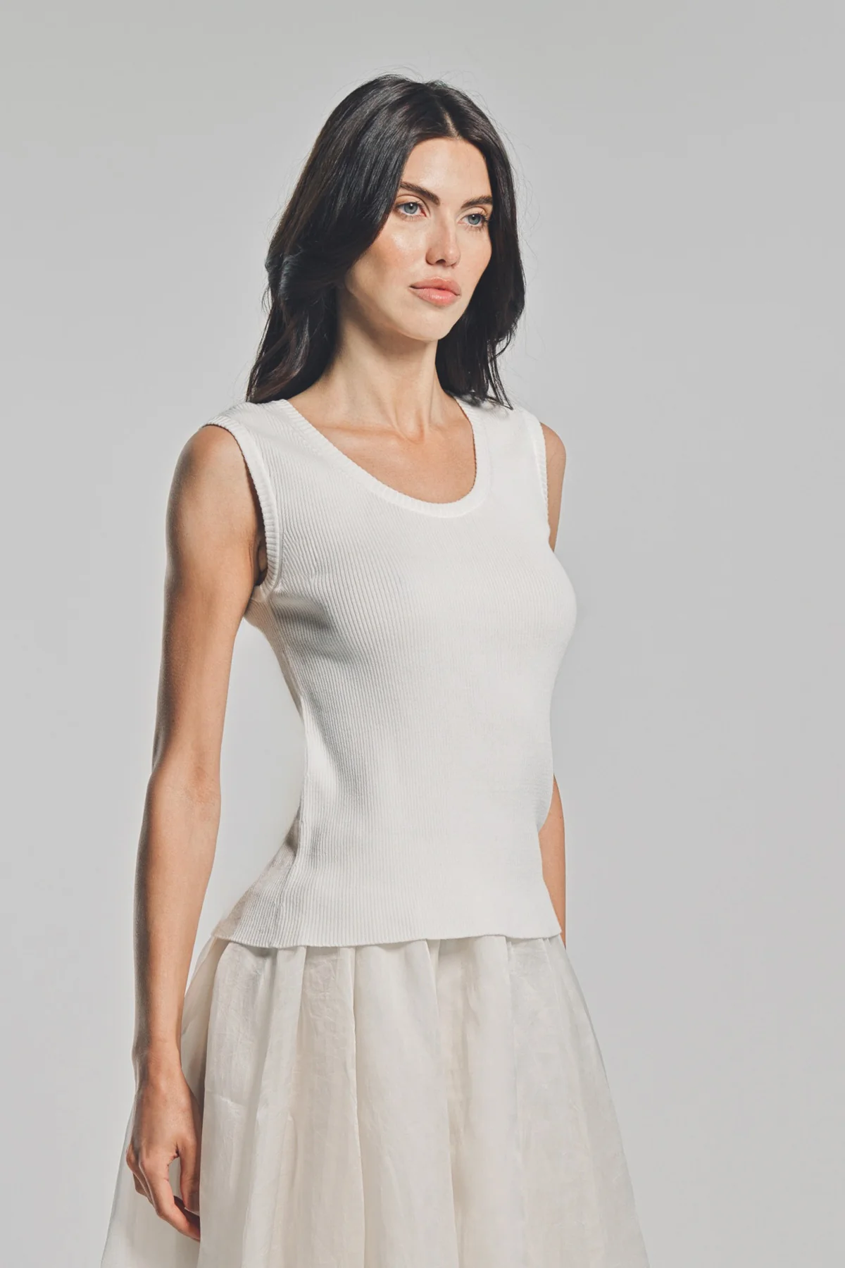 LARS ANDERSSON | SLEEVELESS SCOOPNECK TOP 2X1 RIB - Image 6