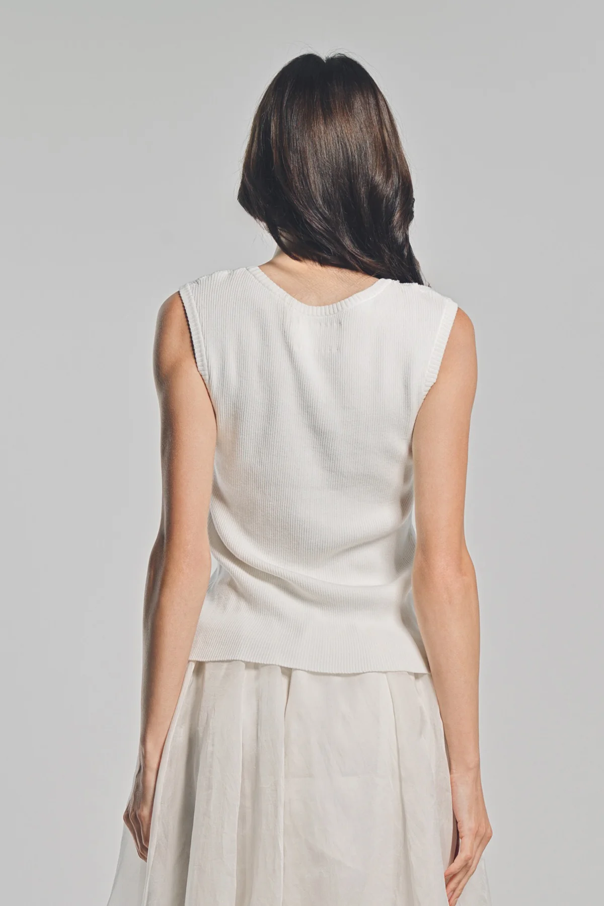 LARS ANDERSSON | SLEEVELESS SCOOPNECK TOP 2X1 RIB - Image 8