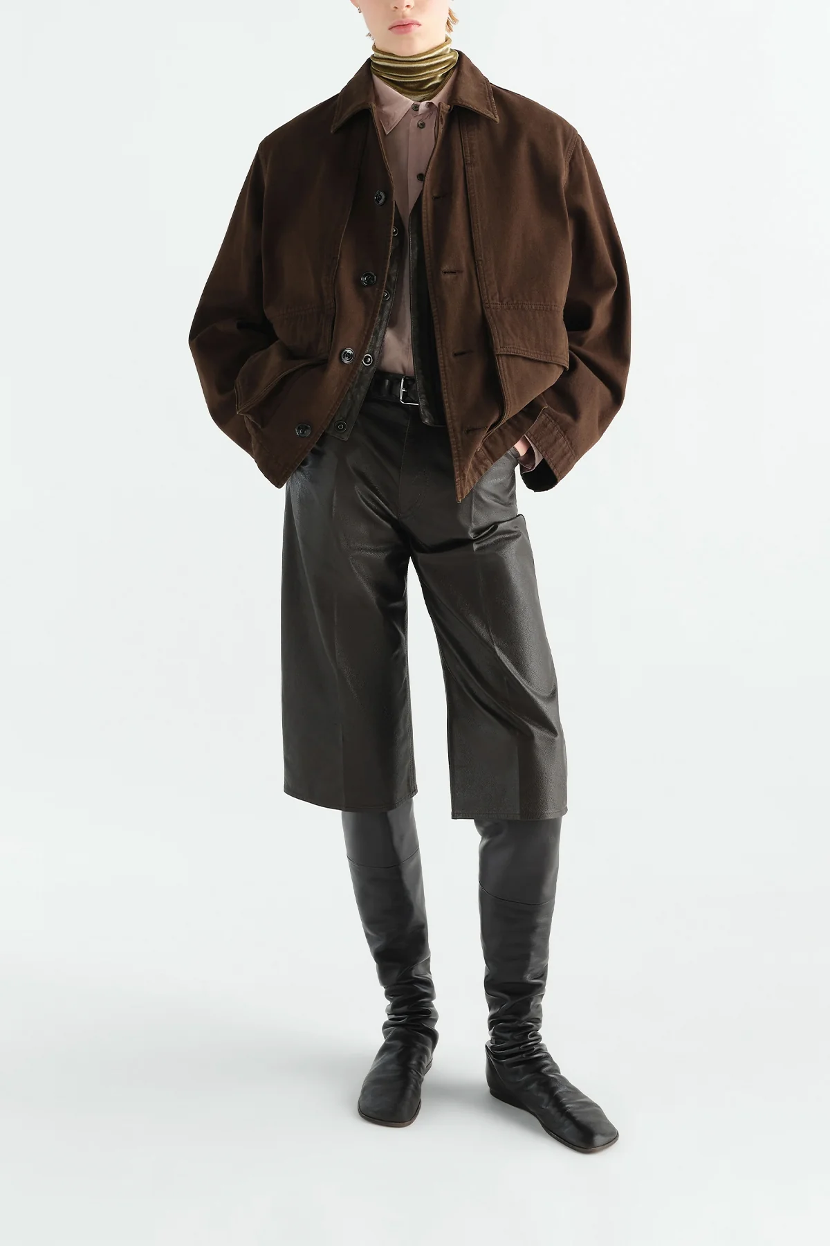 Lemaire | Boxy Jacket in Heavy Garment-dyed Broken Twill - Image 2