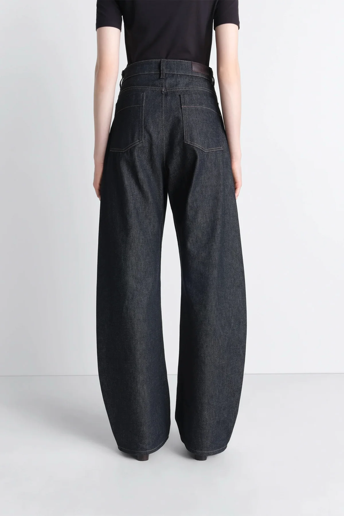 LEMAIRE | HIGH WAISTED CURVED PANTS IN DENIM - Image 6