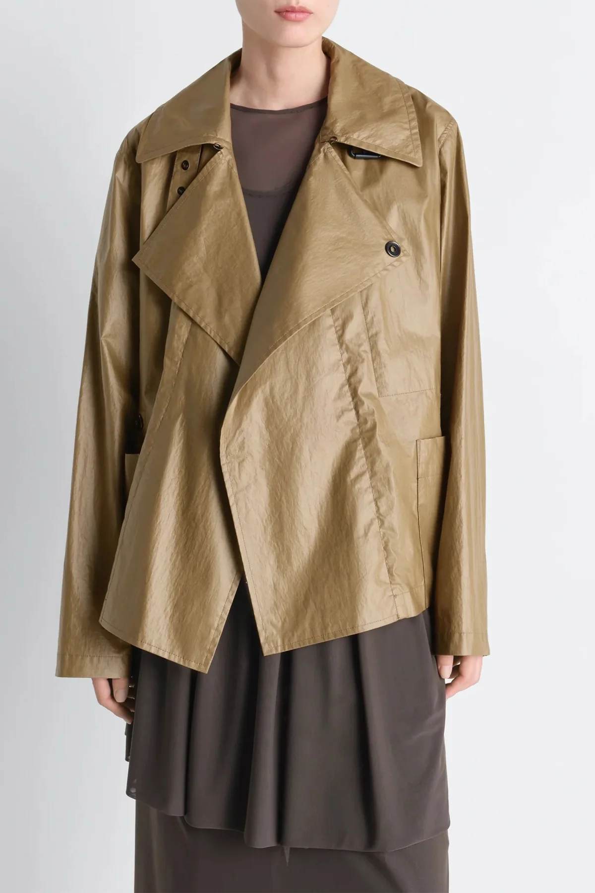 LEMAIRE | LIGHT WRAP JACKET IN LIGHT COATED COTTON - Image 3