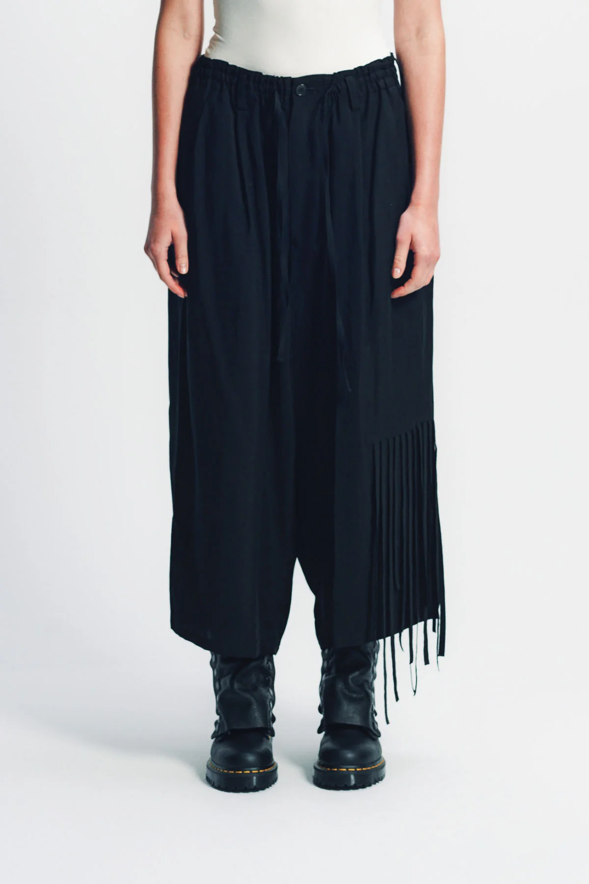 LIMI FEU | HIGH TWISTED GABARDINE FRINGE PANTS - Image 2